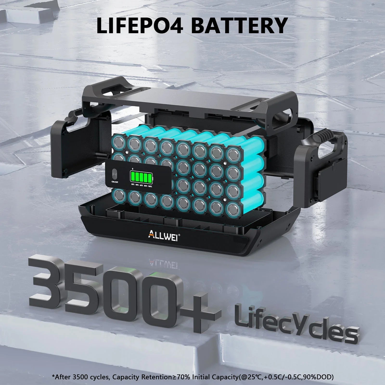 ALLWEI B200 PRO Expansion Battery for PPS2400 Power Stations - Portable Backup Power for Camping, Emergencies & Outdoor Adventures