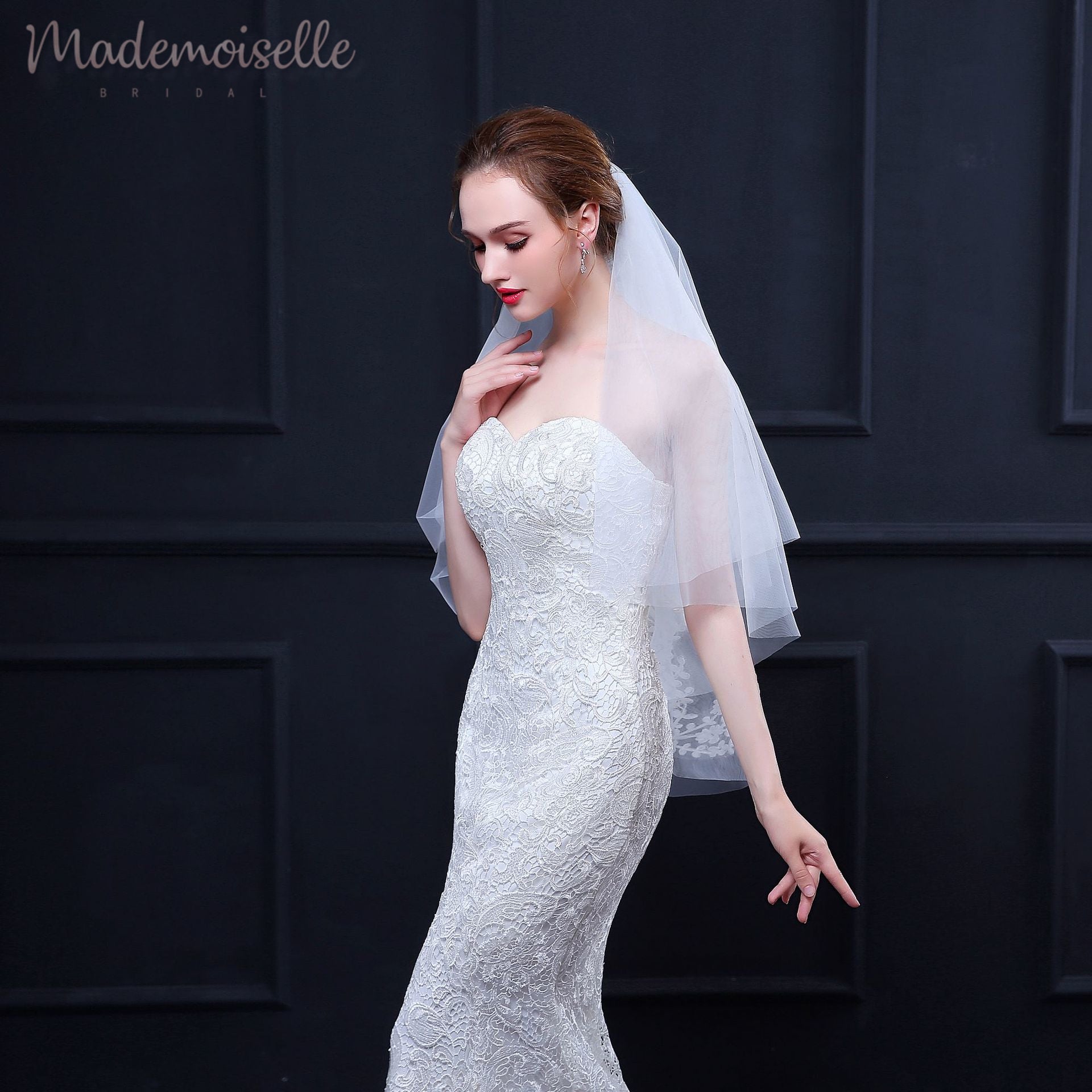 Elegant Lace Veil for Brides - Perfect for Weddings, Prom & Special Occasions | Computer Accessories & Wedding Essentials
