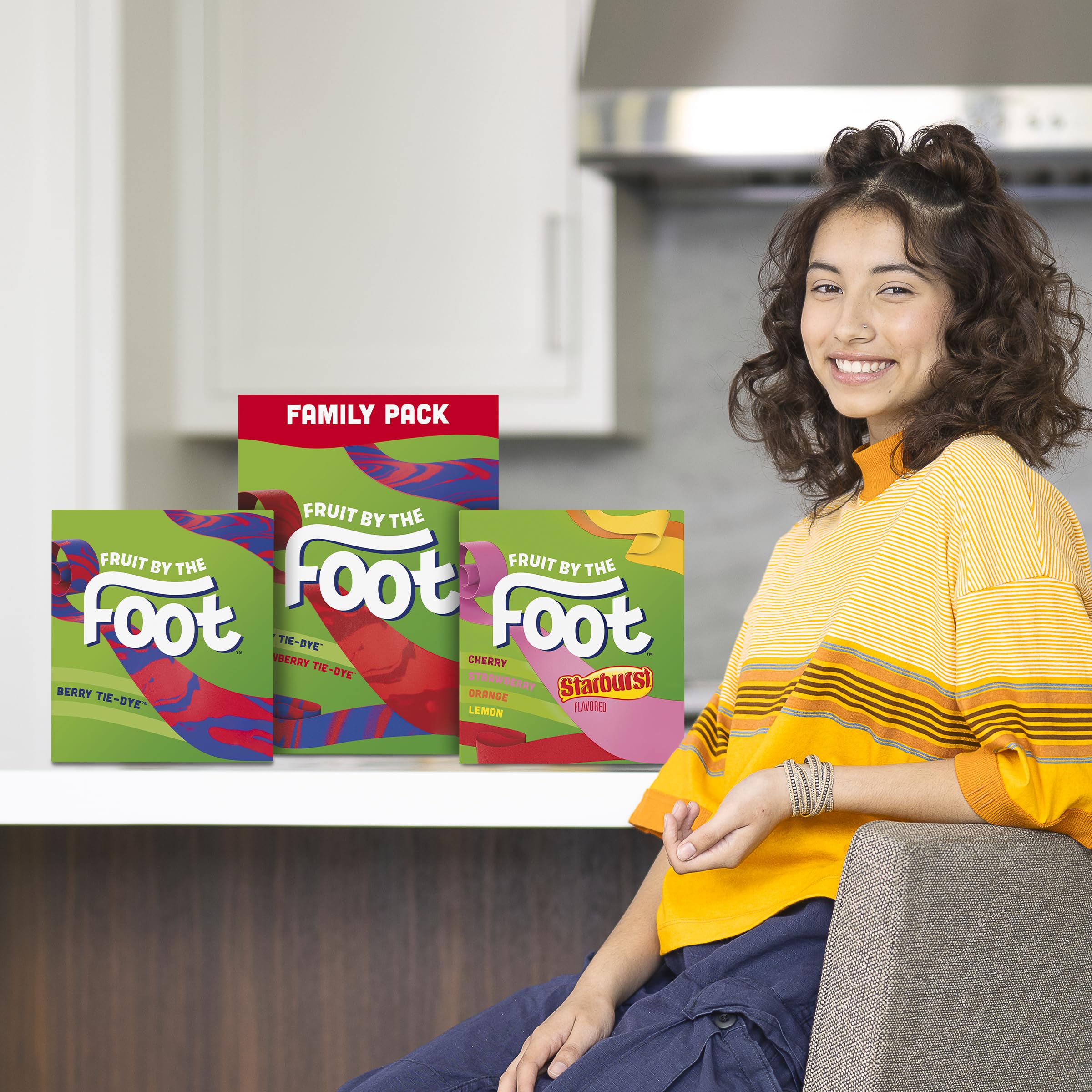 Starburst Fruit by the Foot Variety Pack - 6 Fruit Flavored Snack Rolls (Pack of 8) | Perfect for School Lunches, Parties & On-the-Go Snacking