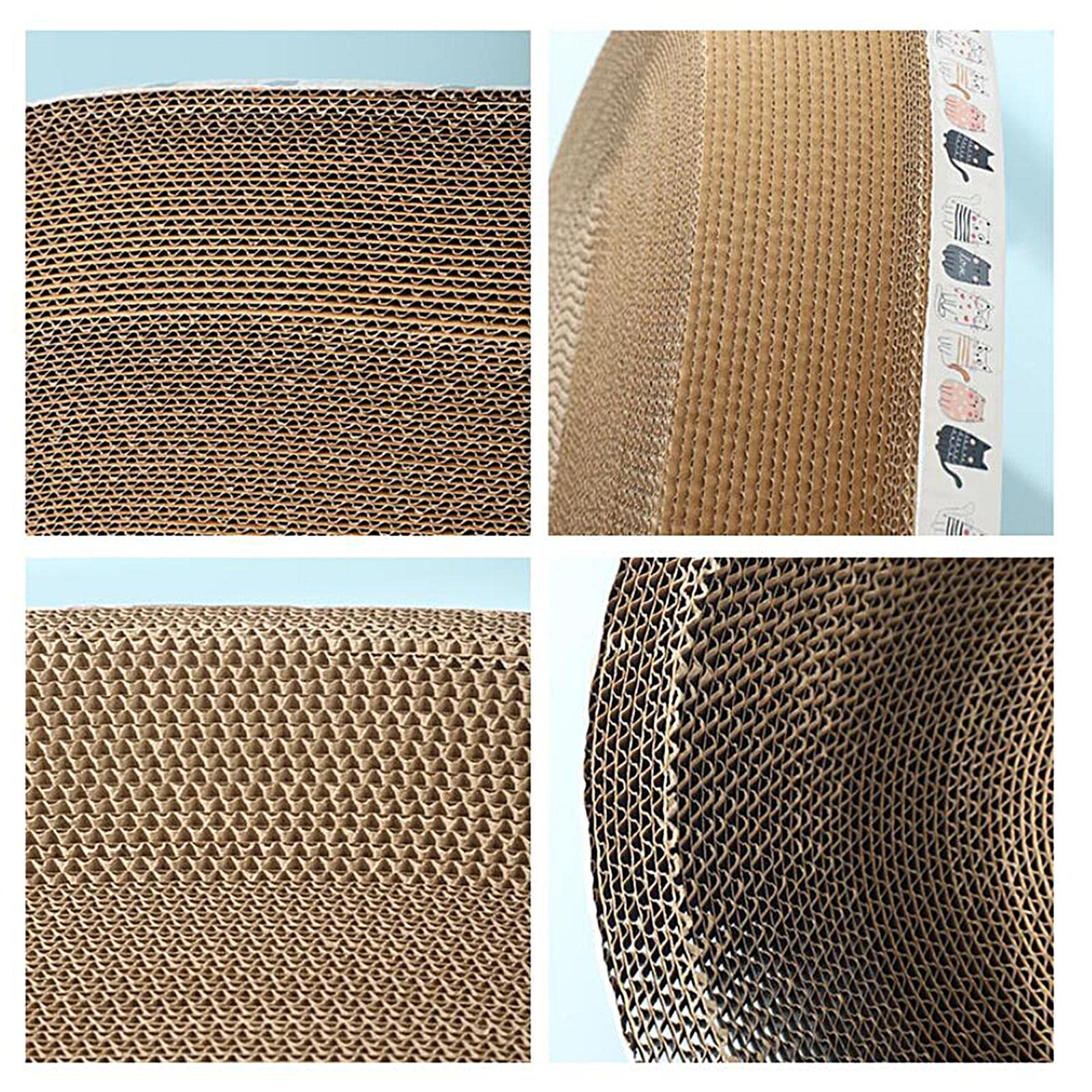 Premium Cat Scratcher Bed - Durable Oval Corrugated Cardboard Scratching Lounge for Cats | Reversible Furniture Protector for Couch & Floor | Eco-Friendly Pet Scratching Pad for Play & Relaxation