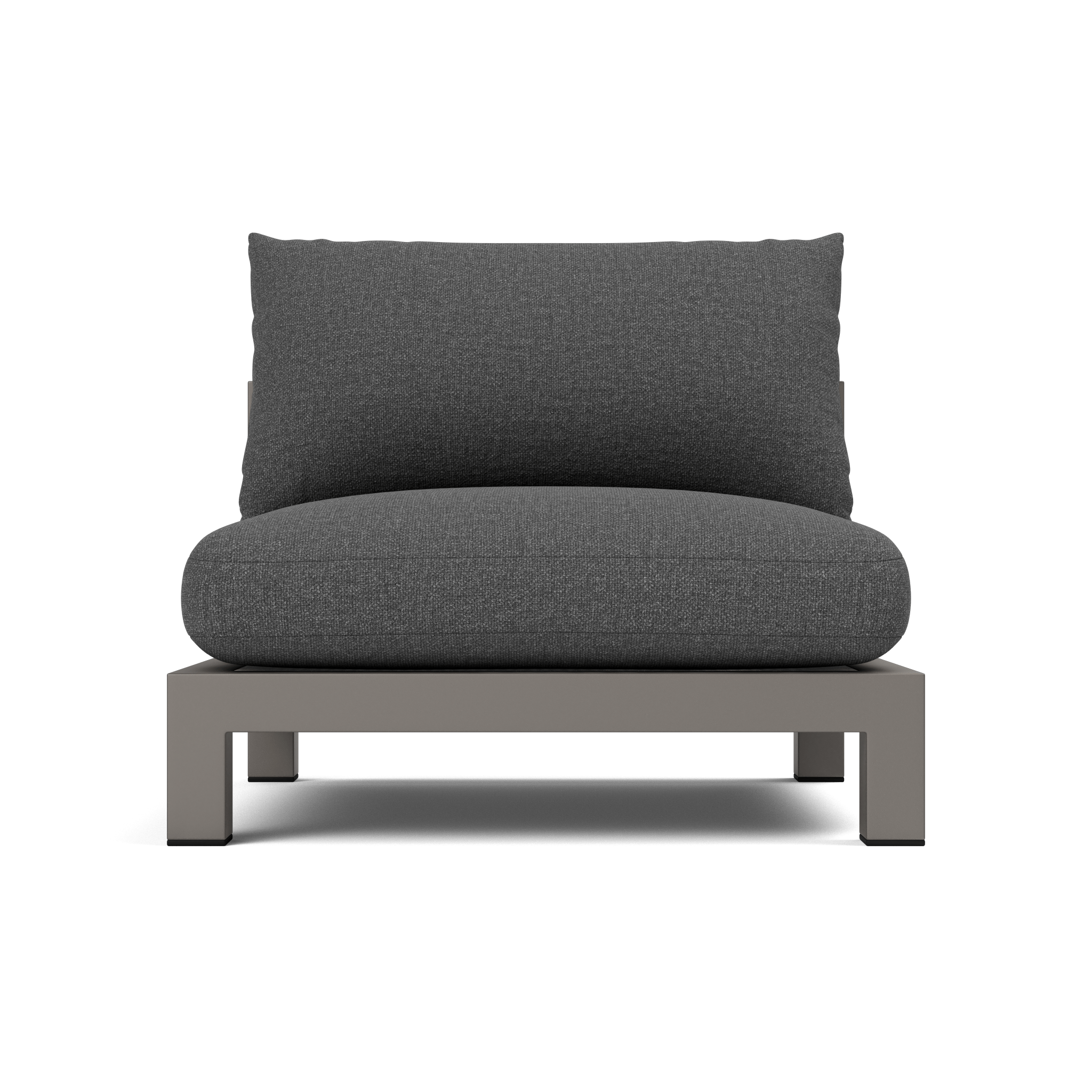 Pacific Aluminum Armless Single Chair - Lightweight & Durable Outdoor Patio Furniture for Poolside, Garden, and Deck Relaxation