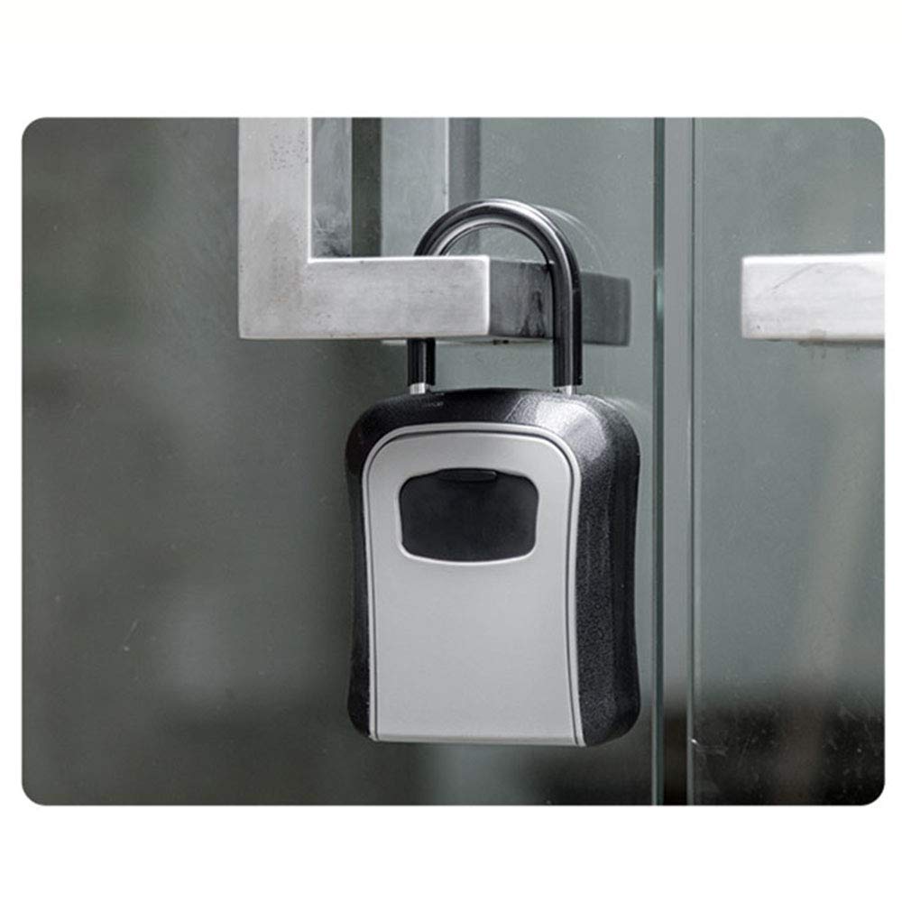 4-Digit Combination Key Lock Box - Secure Wall Mount Key Storage for Home & Business, Weatherproof Outdoor & Indoor Key Safe Box - Perfect for House Keys, Airbnb, Rental Properties, and Office Access
