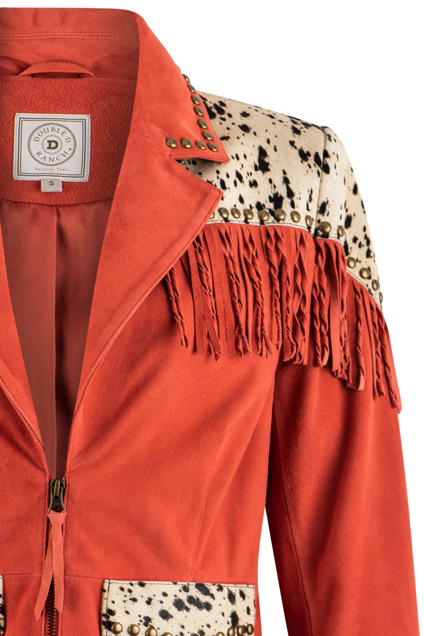 Double D Ranch Chrome Jacket for Men & Women - Stylish Western Biker Jacket with Premium Leather & Chrome Details | Perfect for Motorcycle Riding, Rodeo Events & Casual Outfits