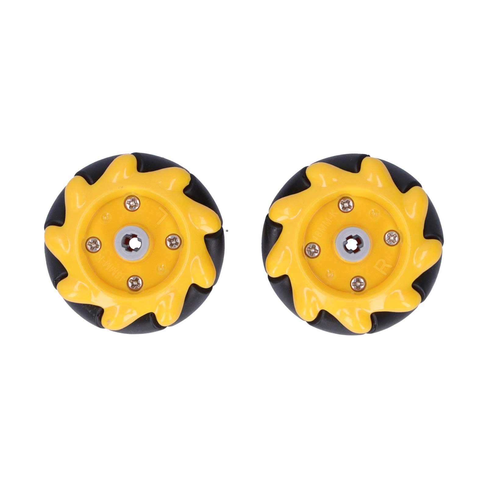 **Mecanum Wheels 48mm (1 Pair) - Left & Right Omni-Directional Wheels for Smart Robot Cars, DIY Toys, and Robotics Projects - Perfect for Omni-Directional Movement in RC Cars, STEM Kits, and Automation Systems**