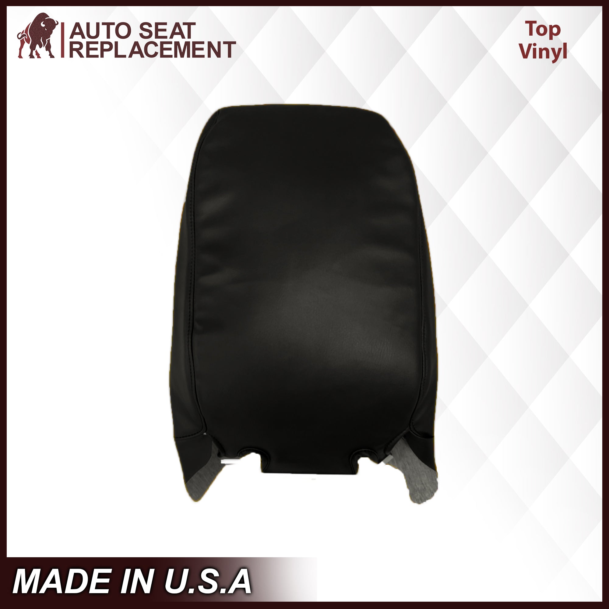 2003-2007 Chevy Silverado Avalanche & GMC Sierra Work Truck 40/20/40 Split Bench Seat Cover - Dark Gray Leather or Vinyl Option - Perfect for Construction, Landscaping & Heavy Duty Use