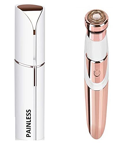Painless Face & Body Hair Clipper for Men & Women - Rechargeable Cordless Trimmer for Smooth Shaving - White (Perfect for Travel, Gym & Home Use)