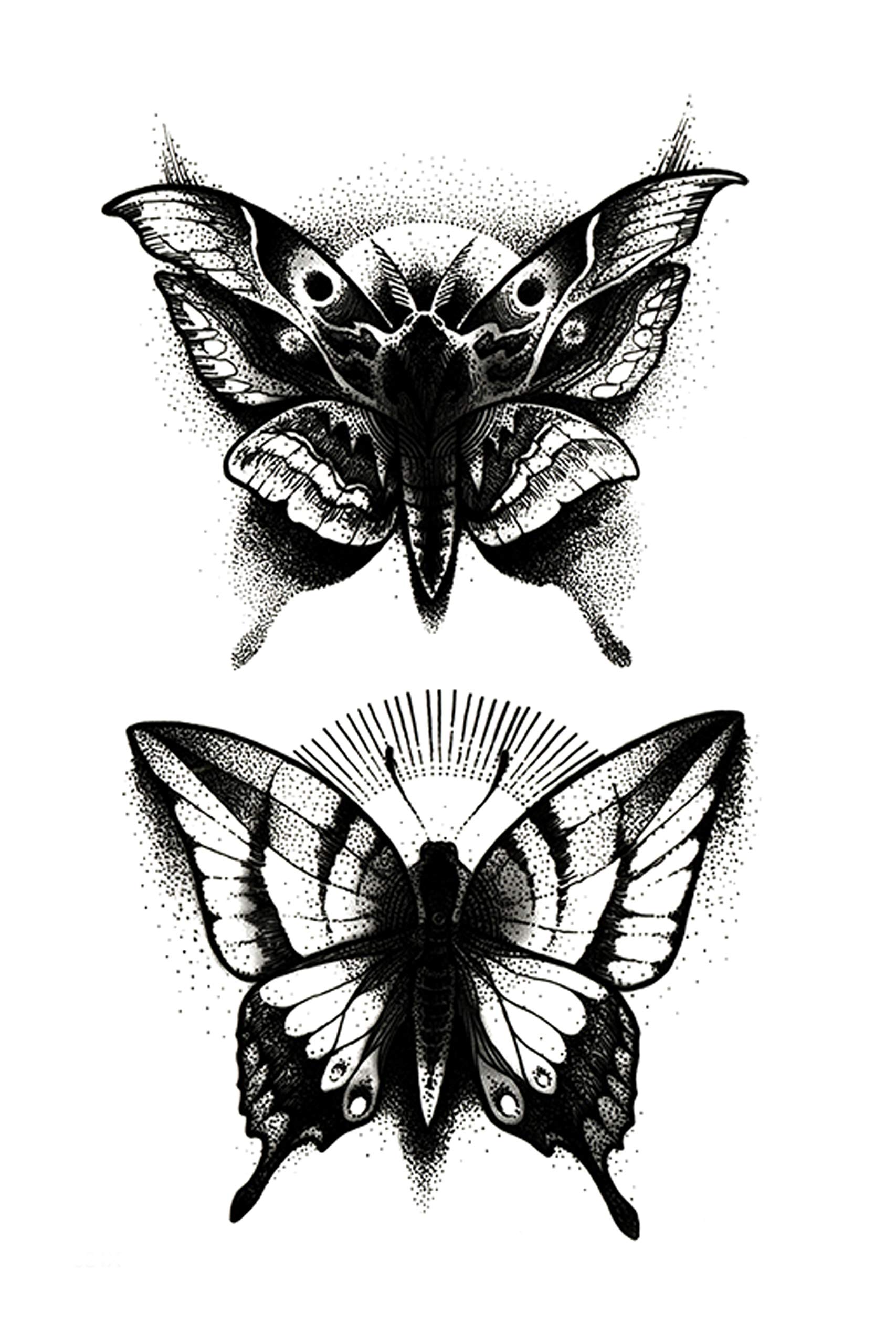 Waterproof Temporary Tattoo Stickers for Men & Women - 3D Realistic Flowers, Butterflies, Stars, Angels, Wolves & Armband Designs (21x15cm) | Perfect for Parties, Festivals, Cosplay & Body Art