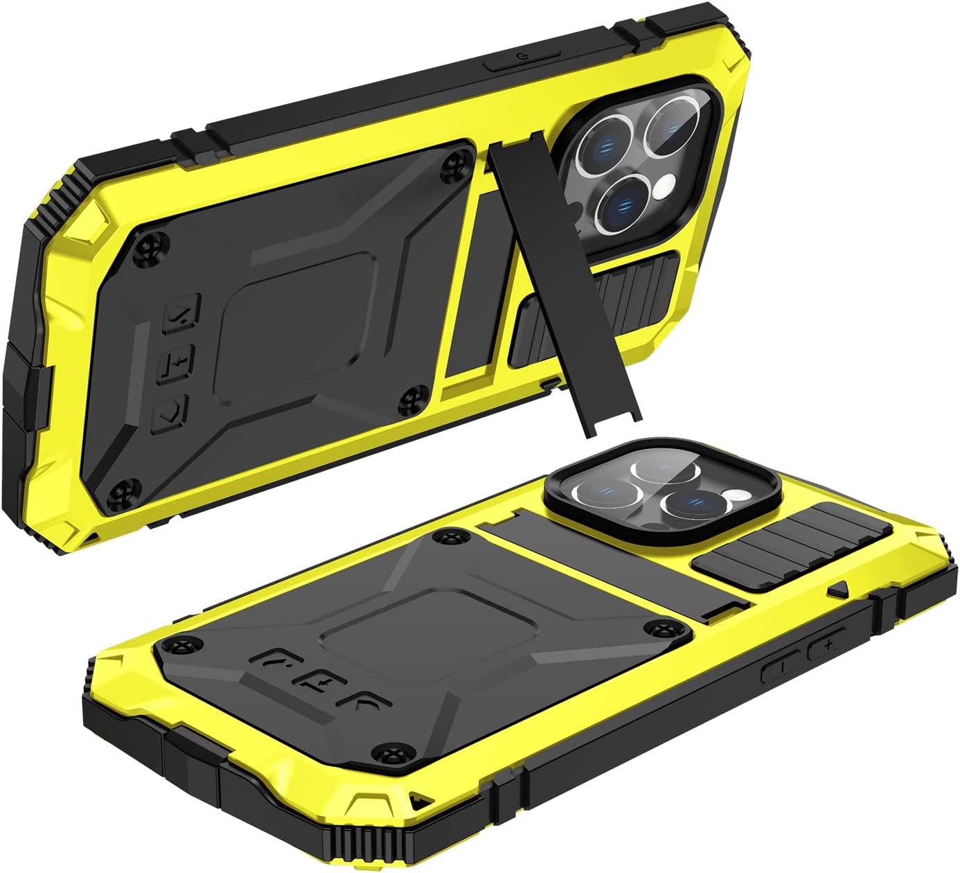 Premium iPhone 14 Pro Max Aluminum Case with Kickstand - Shockproof & Slim Protective Cover | Perfect for Work, Travel & Outdoor Activities