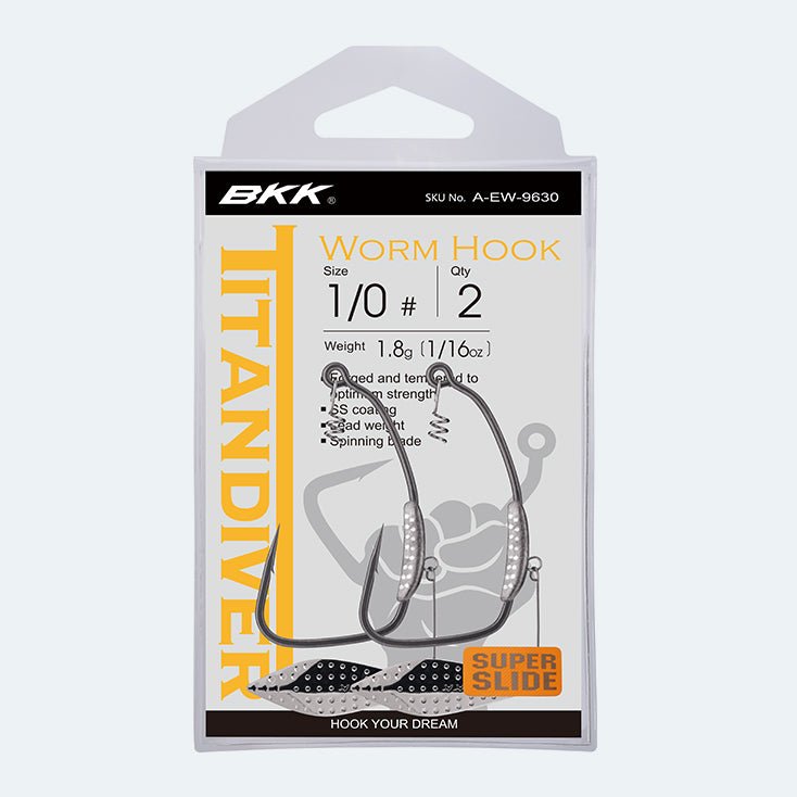 BKK Titan Diver Weighted Swimbait Fishing Hooks - Saltwater & Freshwater Bass Fishing Lures for Professional Anglers