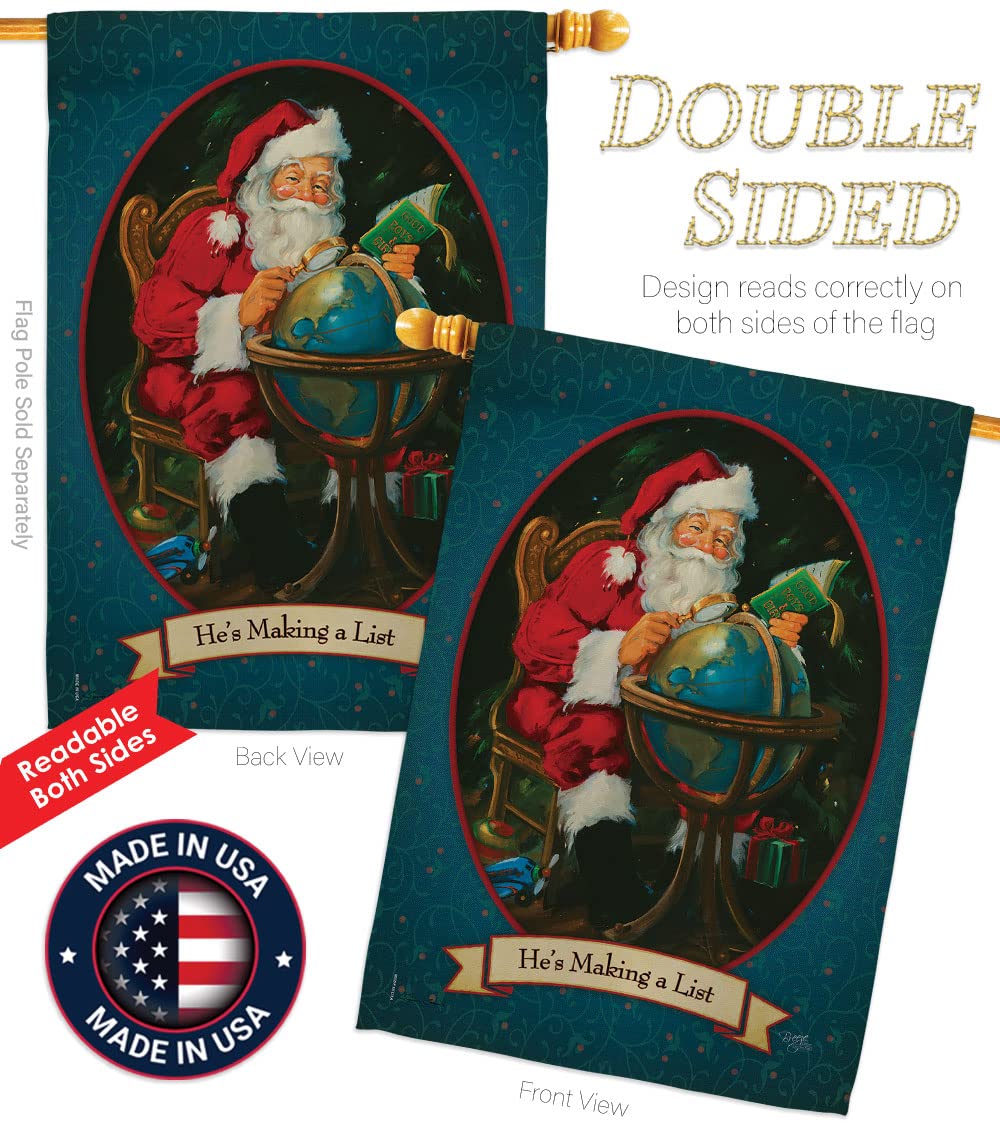 Christmas House Flag Set 28x40 - Winter Decor for Holiday Yard