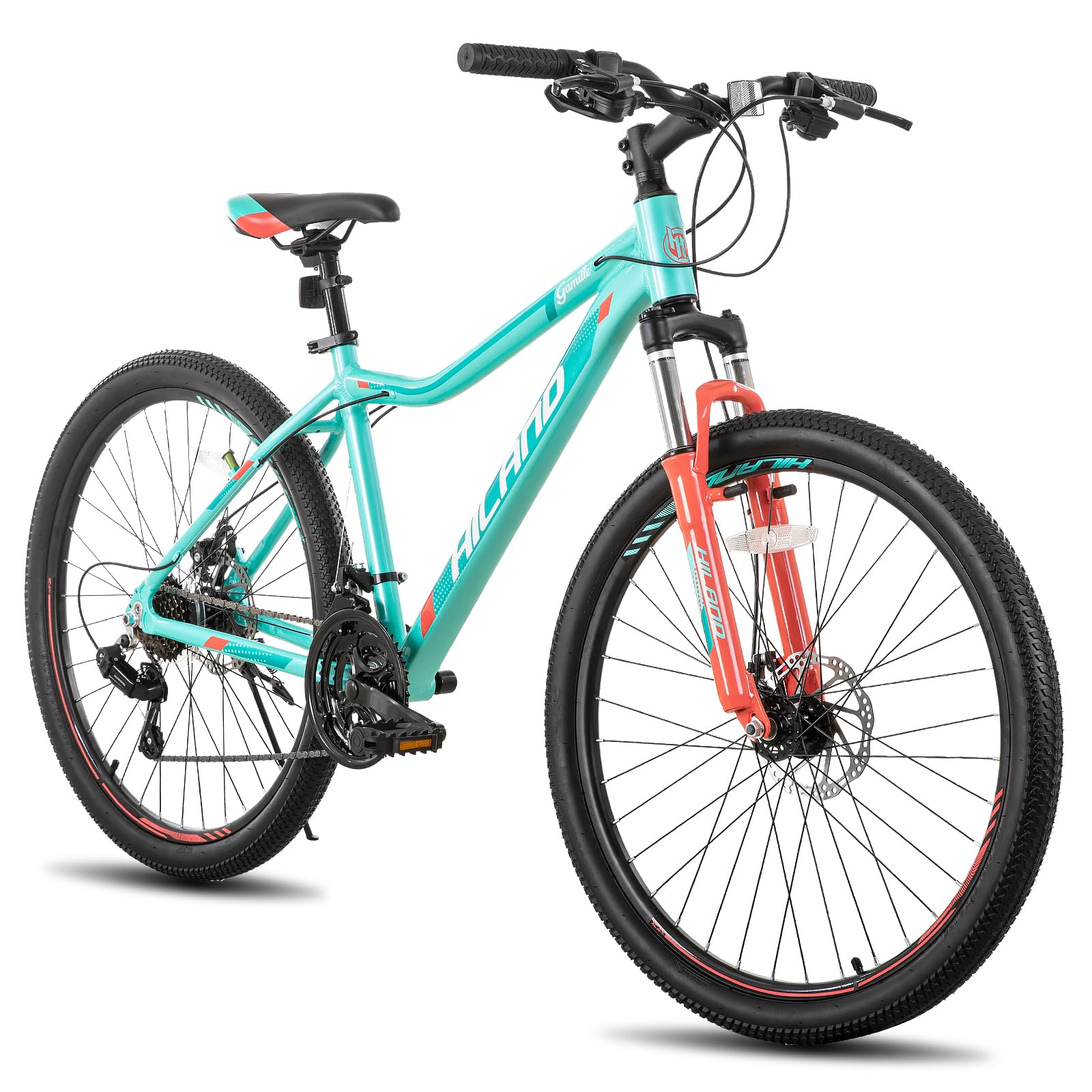 HILAND 20 26 27.5 Inch Women's Mountain Bike - 7/21 Speed, Aluminum Frame with Lock-Out Suspension Fork - Perfect for Trail Riding, Commuting & Outdoor Adventures