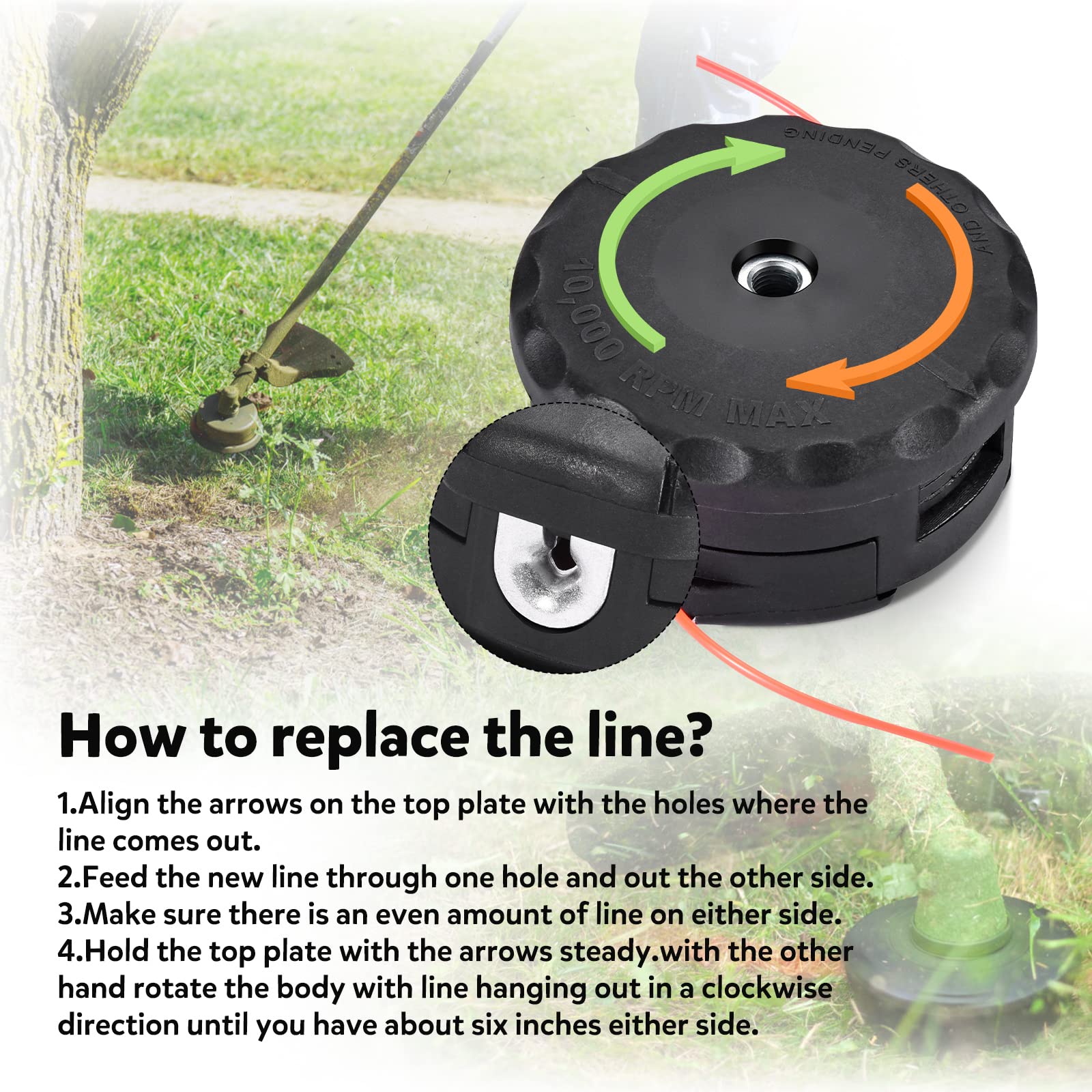 Echo Weed Eater Speed Feed 400 PAS-225 GT-2200 SRM-225 SRM-2620 & Shindaiwa T195S T220 T222 T230 T231 Replacement Trimmer Head - Compatible Grass Trimmer Accessories for Lawn Care & Yard Maintenance