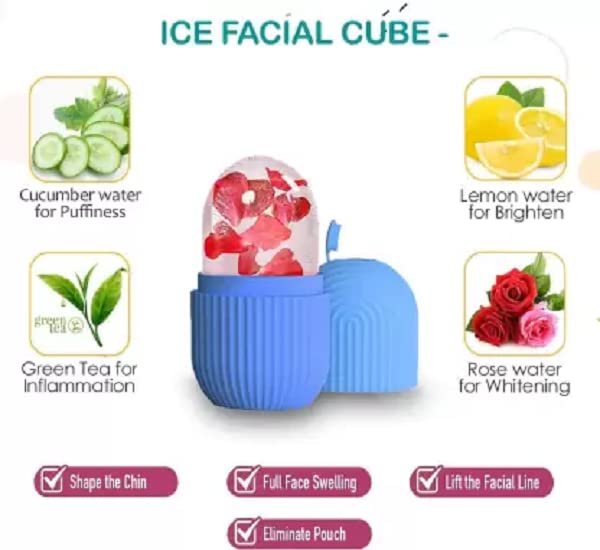 Elecsera 103 Ice Roller for Face & Eyes - Reusable Cooling Facial Massager for Puffiness & Wrinkles - Purple | Perfect for Morning Routine & Post-Workout Skin Care