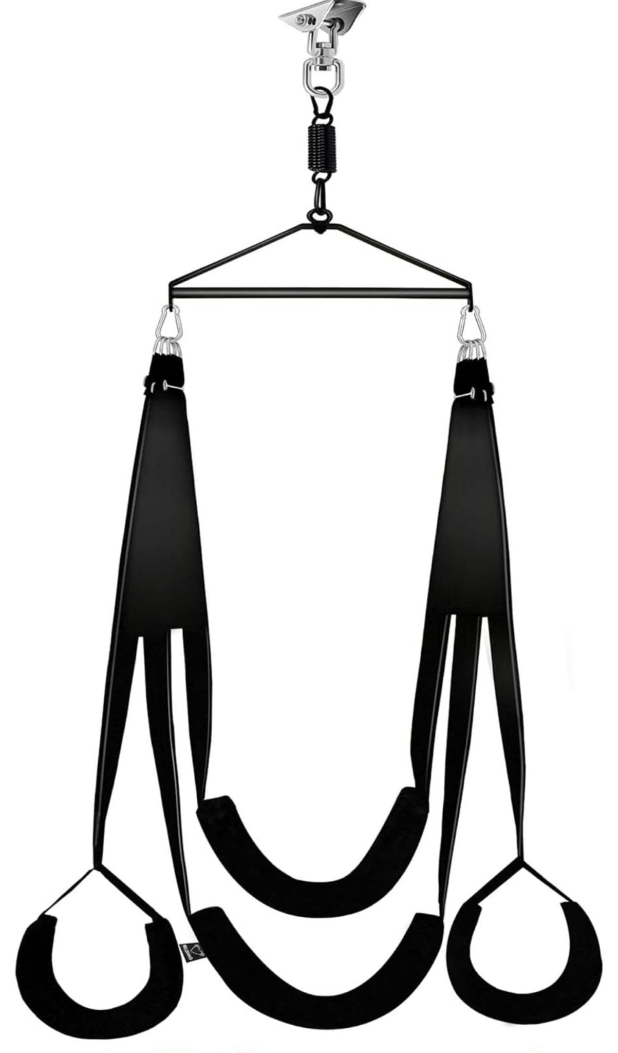 BDSM Ceiling Sex Swing with Seat Cushion - 360° Rotating Bondage Swing for Couples, Adjustable Straps & Soft Plush Sling with Hanging Handcuffs & Leg Restraints - Perfect for Bedroom Bondage Play & Spice Up Your Sex Life