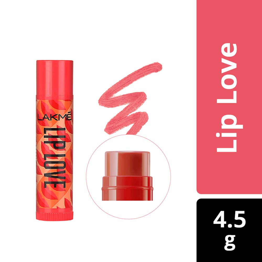 LAKMÉ Lip Love Chapstick Apricot - 4.5g Moisturizing Lip Balm for Dry Lips | Natural Hydration & Nourishment | Perfect for Daily Use, Winter Care & On-the-Go Lip Protection