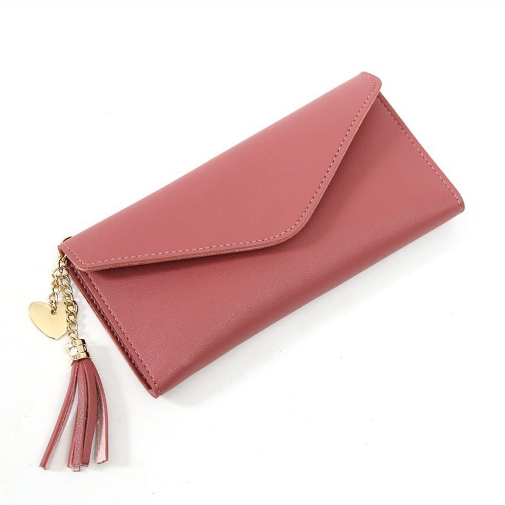 Premium Women's Zipper Wallet - Soft PU Leather Long Section Clutch Purse with Multiple Card Slots (Red, 9x19cm) - Perfect for Travel, Shopping & Everyday Use