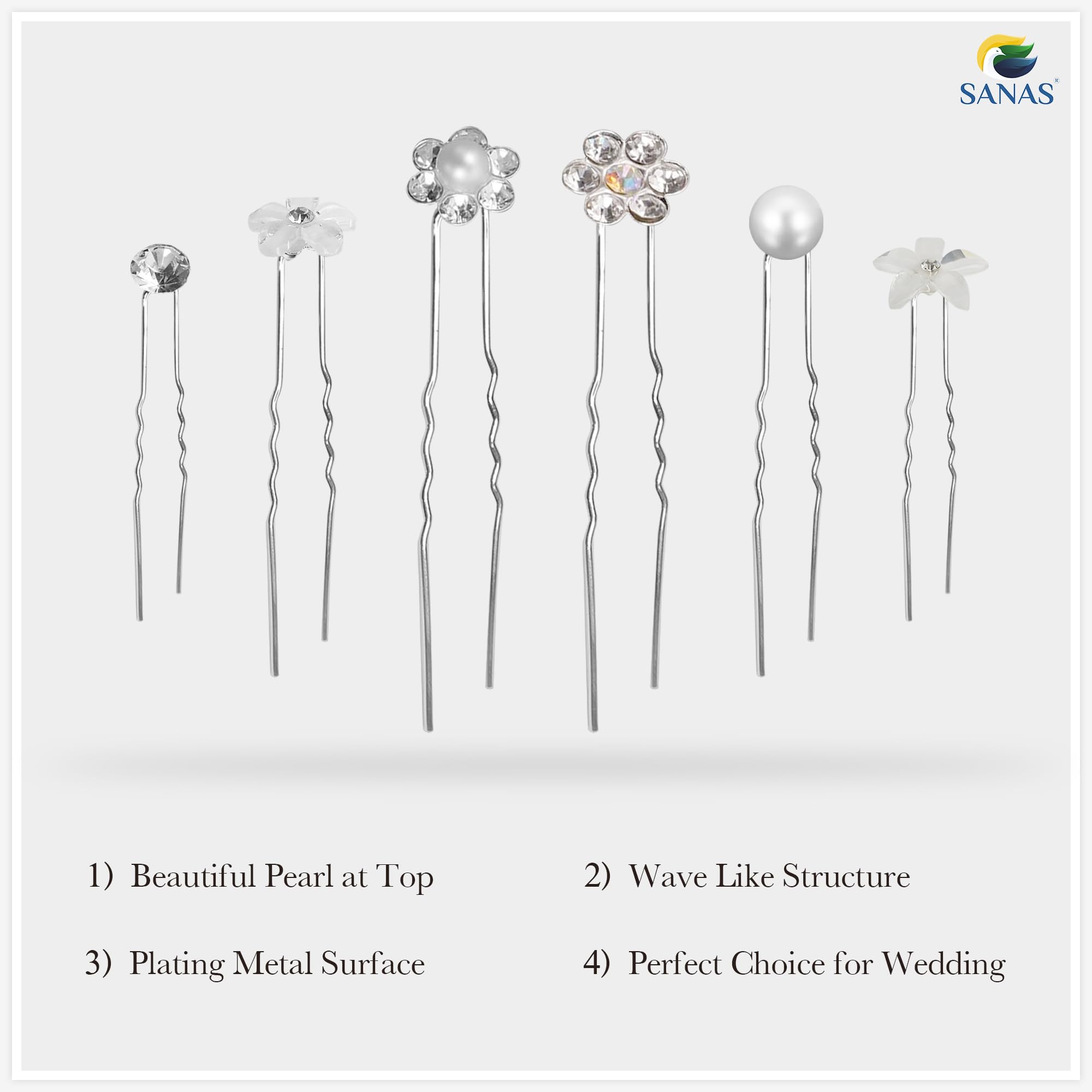 30Pcs White Juda Hair Pins for Women - Elegant Wedding Hair Accessories, Bun Hairstyle Pins, Bridal Hair Styling Essentials - Perfect for Weddings, Prom, Parties & Formal Events