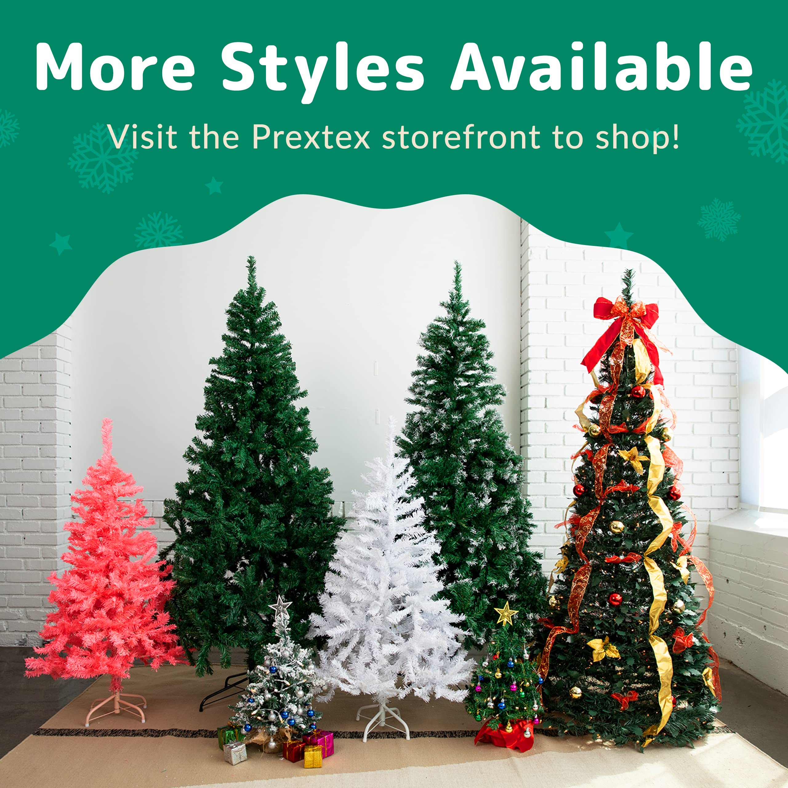 Prextex 22-Inch Mini Christmas Tree with Warm White LED Lights, Ornaments & Gift Boxes - Small Decorative Tabletop Christmas Tree for Home, Office, Party & Holiday Decor - Perfect for Mantel, Desk, Shelf or Entryway Decorations