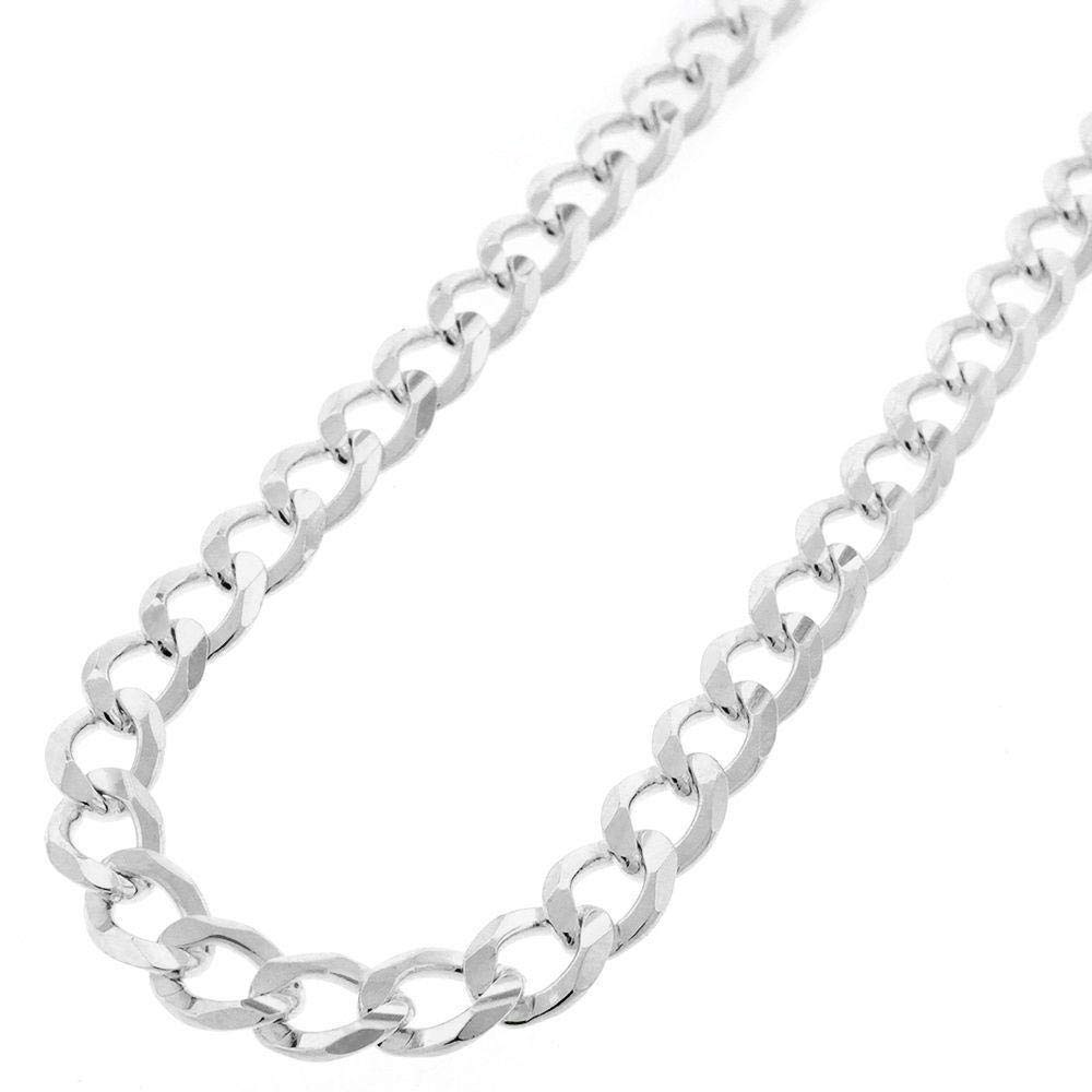 Men's 925 Sterling Silver Cuban Curb Link Chain Necklace 5MM-10.5MM | Italian Made Luxury Jewelry for Men | Perfect for Everyday Wear, Gifts & Special Occasions (7.5MM, 26