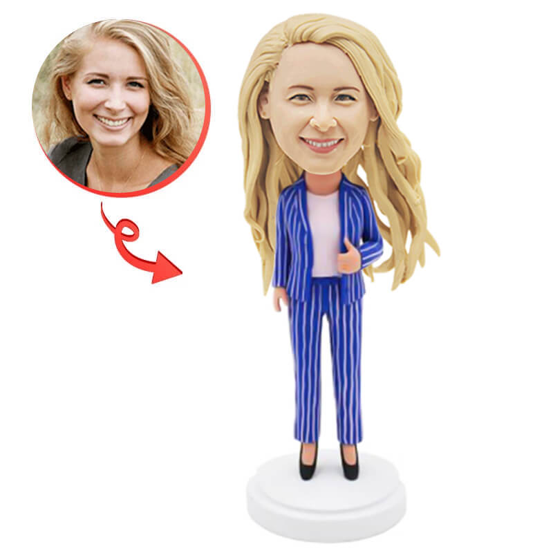 Custom Business Female Secretary Bobblehead - Personalized Office Desk Decor for Women, Fun Corporate Gift for Boss Day & Employee Appreciation - Perfect for Workstations, Home Offices & Gag Gifts