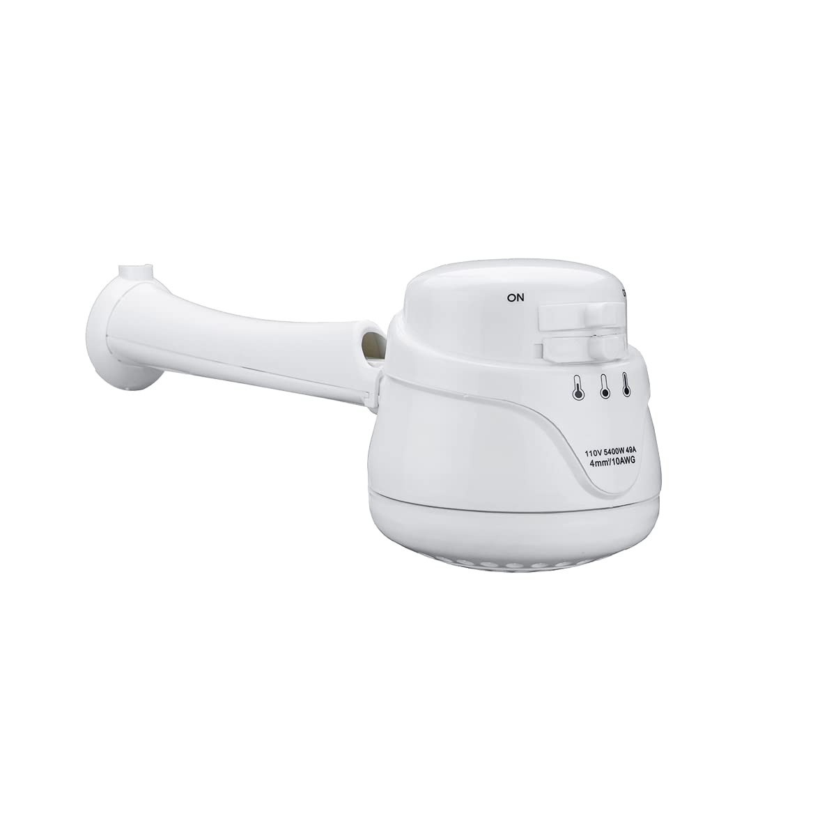 5400W Instant Hot Electric Water Heater - 110V Fast Heating Shower Head with 3 Adjustable Temperature Settings | Perfect for Bathroom, RV, and Camping Showers