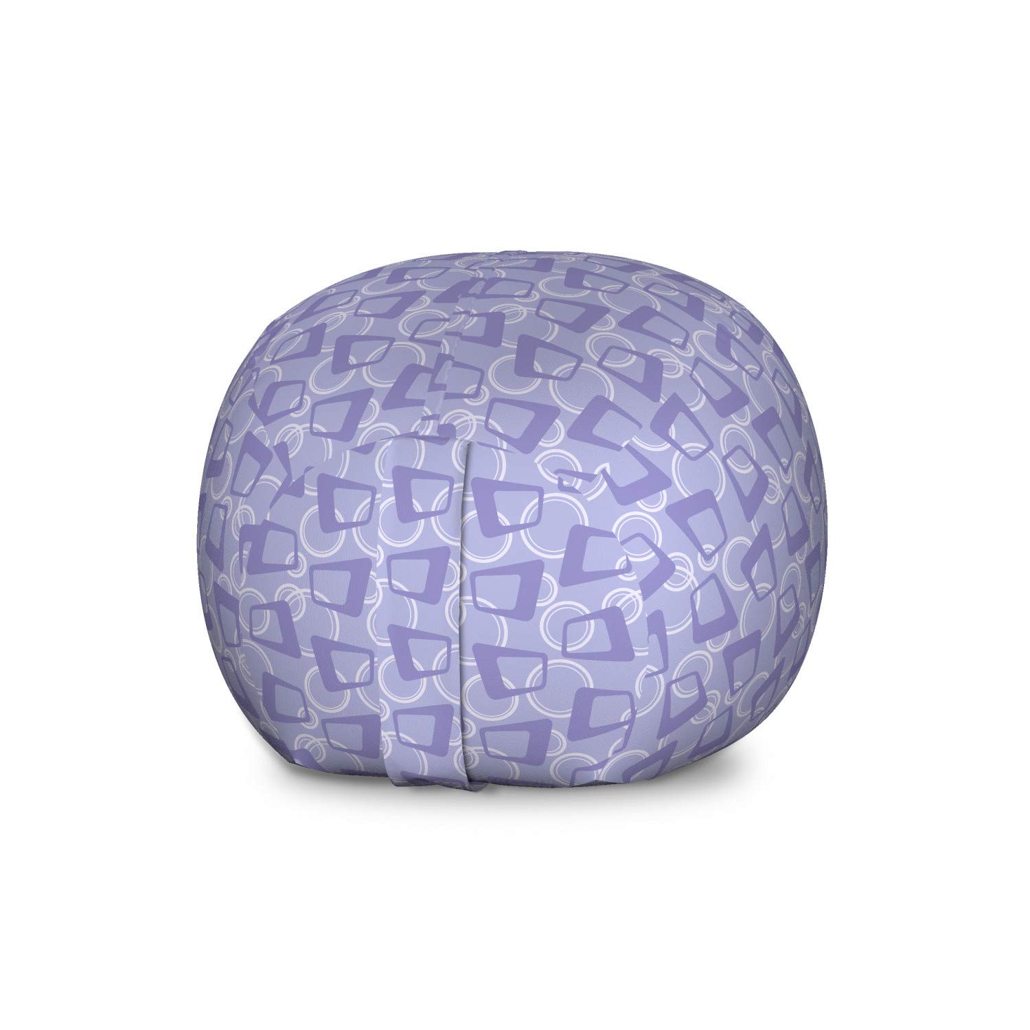 Ambesonne Modern Storage Toy Bag Chair - Large Washable Stuffed Animal Organizer with Irregular Geometric Silhouette Pattern in Ceil Blue Lavender | Perfect for Kids' Room, Playroom & Nursery Storage Solutions