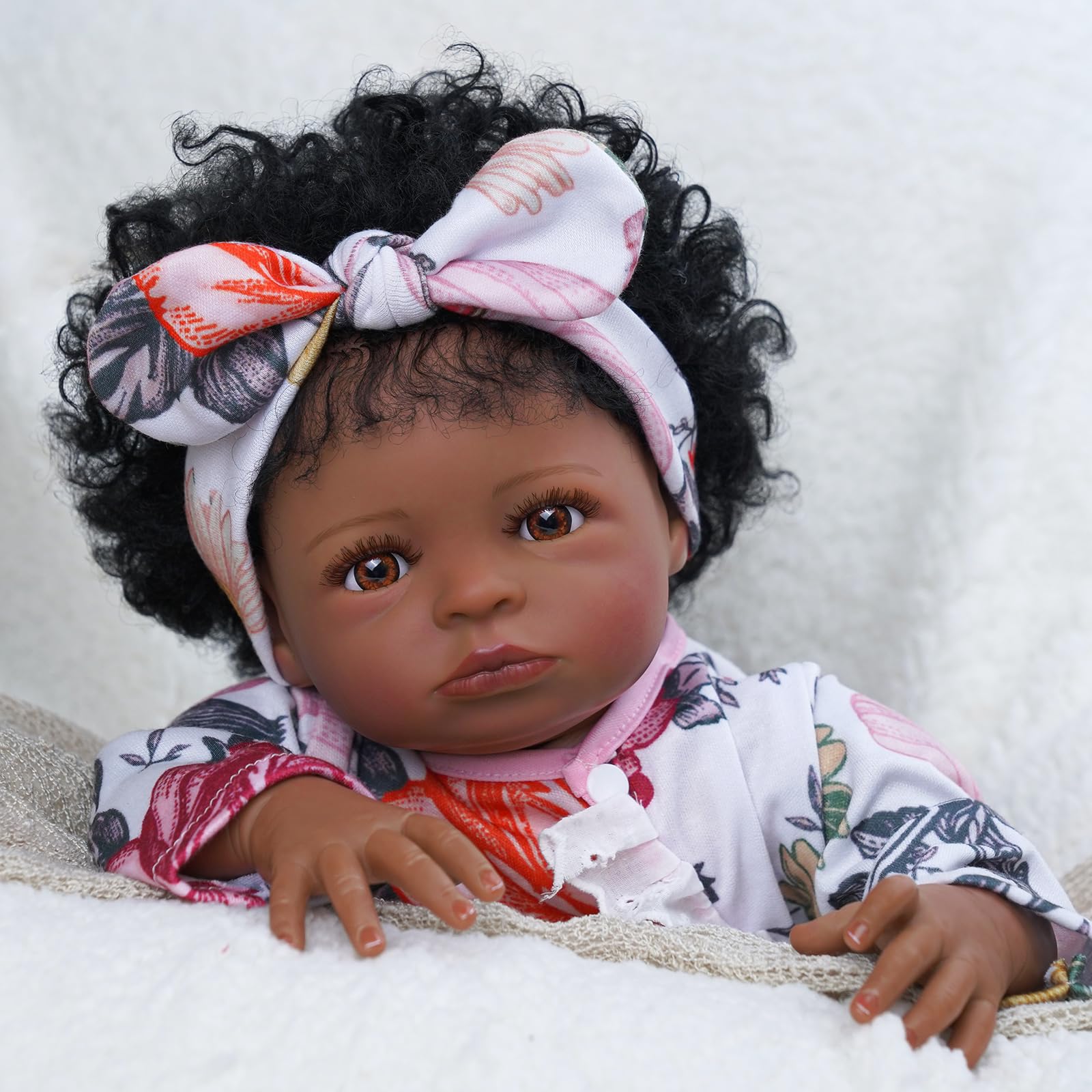 **Reborn Baby Doll Clothes Set - 2 Pcs Outfits with Headband for 17-22 Inch Realistic Baby Dolls, Floral Pink Baby Doll Accessories for Girls | Perfect for Playtime, Collecting & Photography**