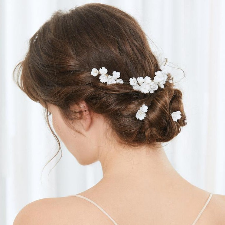 Elegant Bridal Gold Hair Comb & Pin Set (S8504) - Perfect for Weddings, Prom & Special Occasions - Wholesale Bulk Orders Available