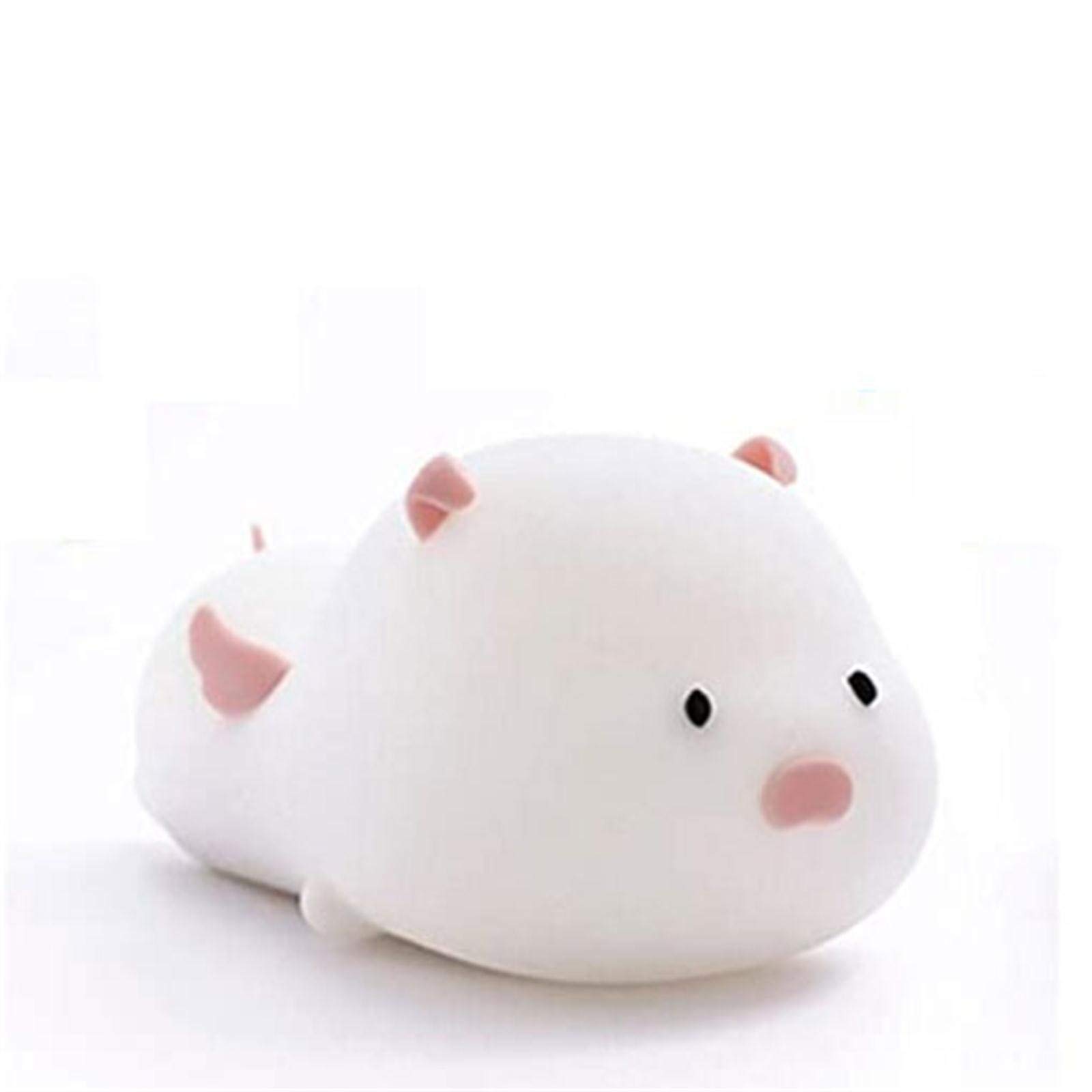 Adorable 7-Color Changing LED Night Light - Cute Cartoon Silicone Plug-in Lamp for Kids Bedroom, Nursery, Living Room & Outdoor Use - Soft Glow Sleep Aid with White Light Option (One Size) - Perfect for Nighttime Feedings, Reading, Hallway Safety & Cozy Ambiance
