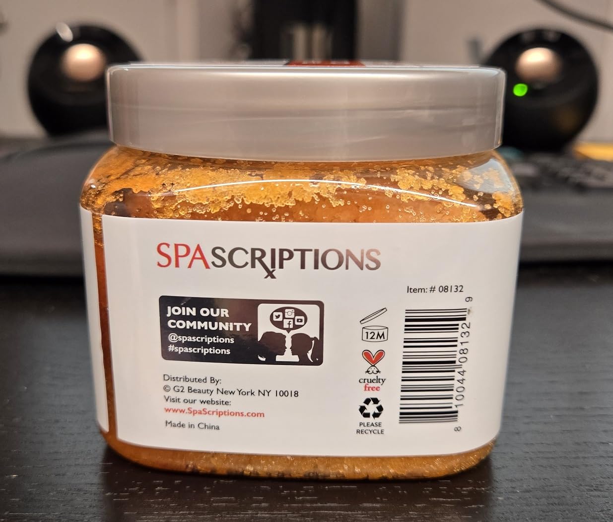 Spascriptions Turmeric Body Scrub 21 oz - Exfoliating & Moisturizing for Smooth Skin - Perfect for Spa Day & Self-Care Routine