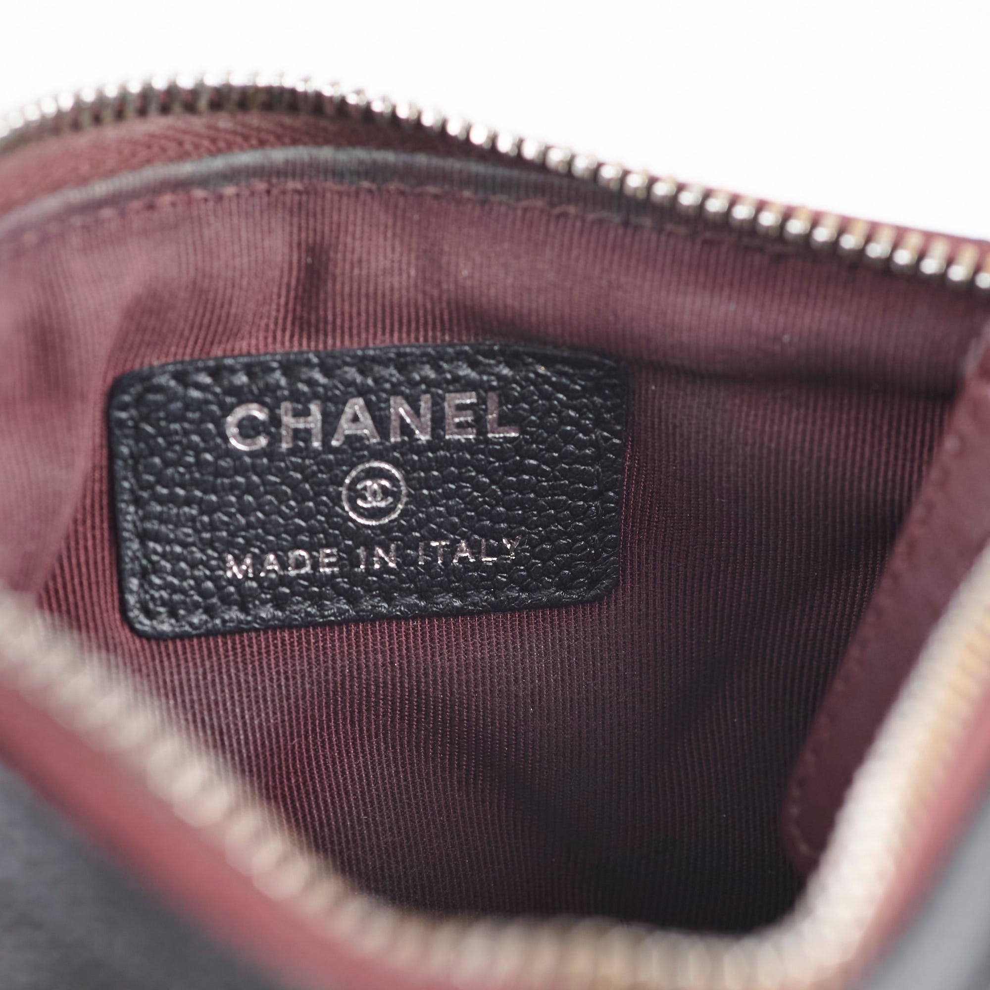 Chanel Caviar O Case Black Series 25 - Luxury Leather Card Holder for Women | Perfect for Everyday Use, Travel & Gift Giving