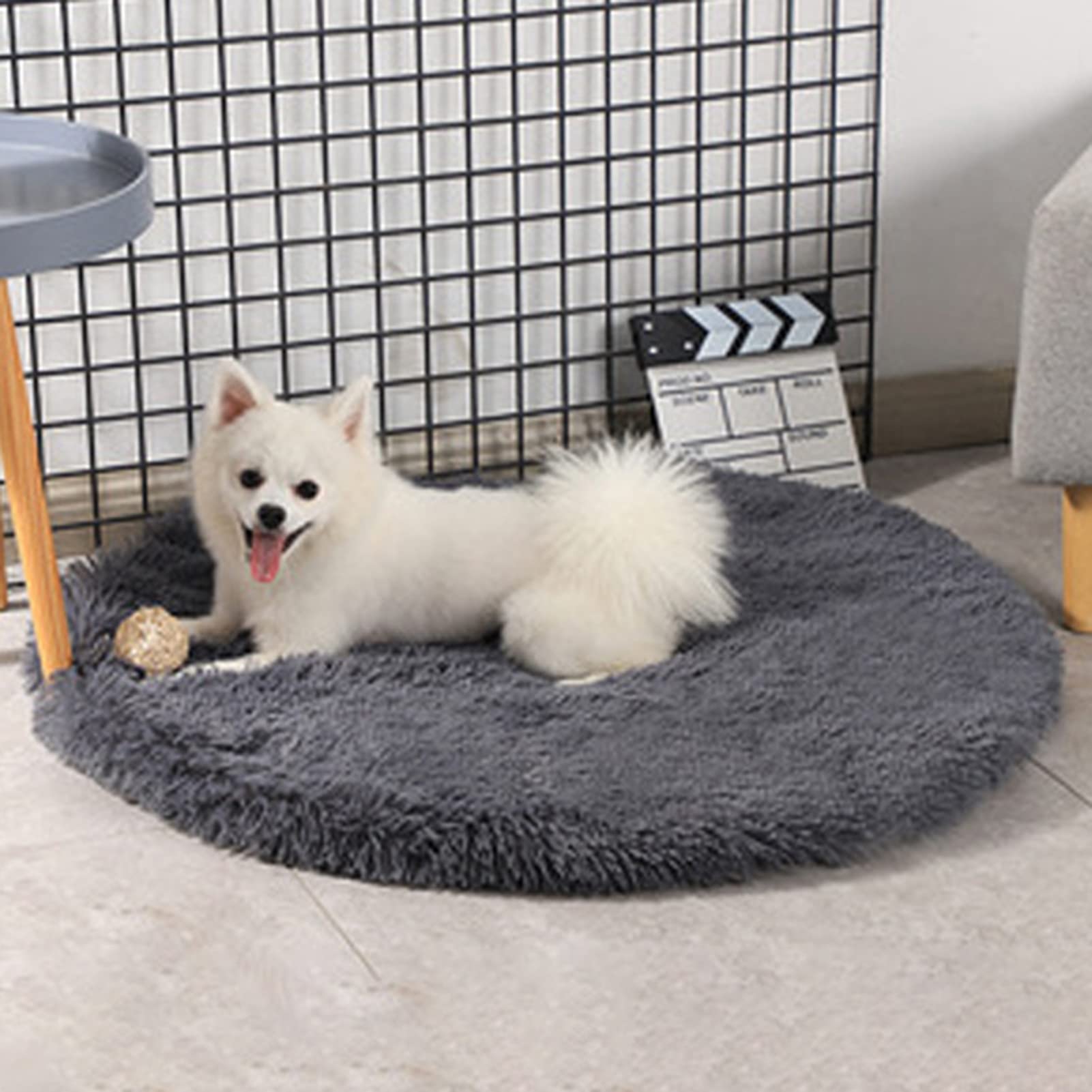 Galand Round Plush Cat Bed & Dog Bed for Small Medium Large Pets - Soft Comfy Washable Fluffy Pet Bed with Calming Nest Design - Perfect for Living Room, Bedroom or Pet Travel (Brown)
