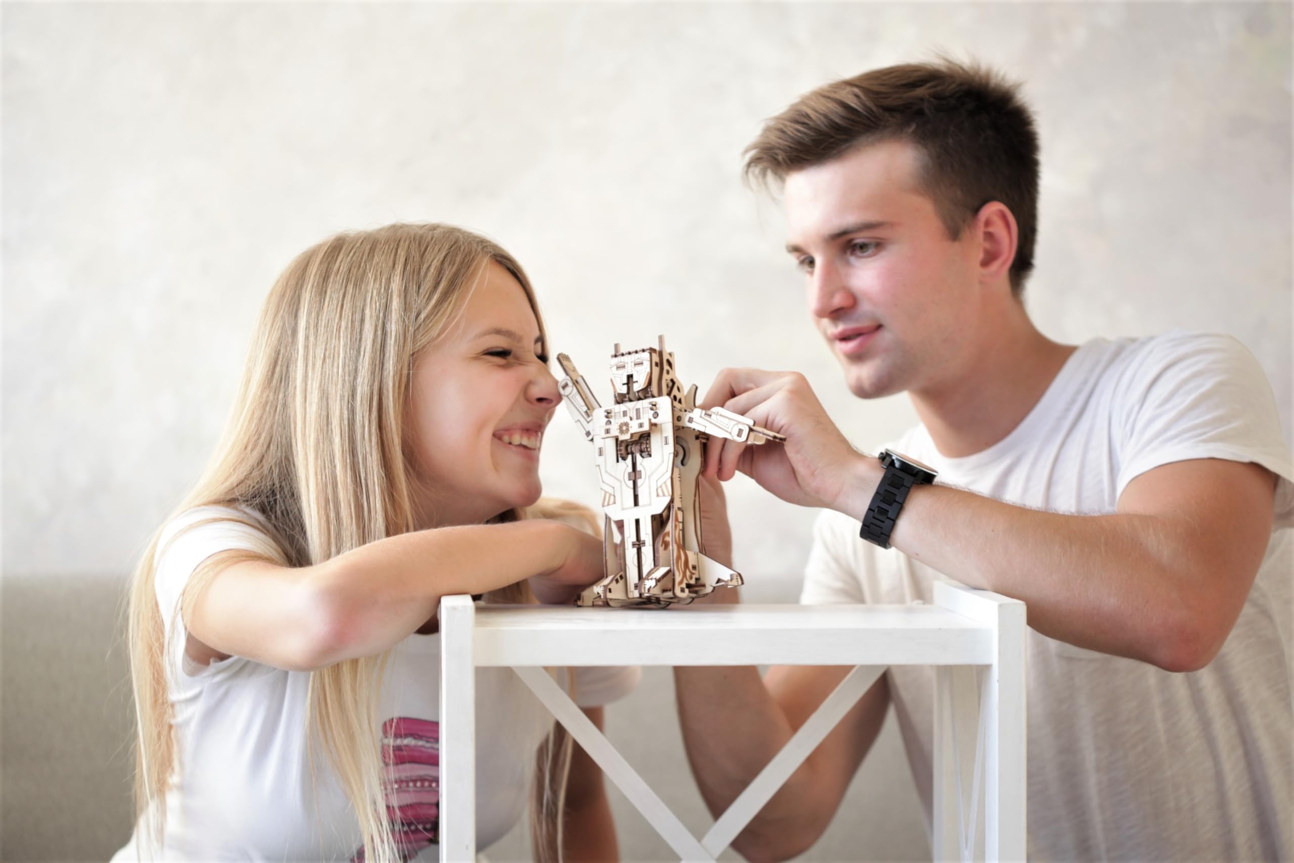 Transformers Robots Building Kits - Mr. Playwood Wooden Construction Set (119 Pieces) for Kids & Adults | STEM Educational Toys for Creative Play & Collectors