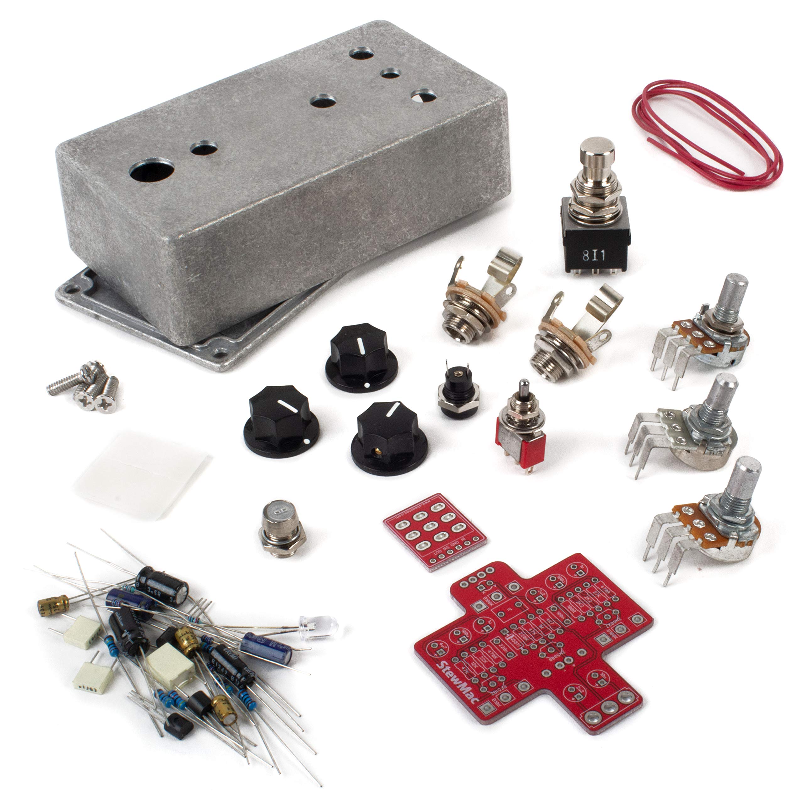 StewMac Fan Tremolo Pedal Kit with Bare Enclosure - DIY Guitar Effects Pedal for Musicians & Guitar Enthusiasts - Perfect for Home Studio Recording & Live Performances
