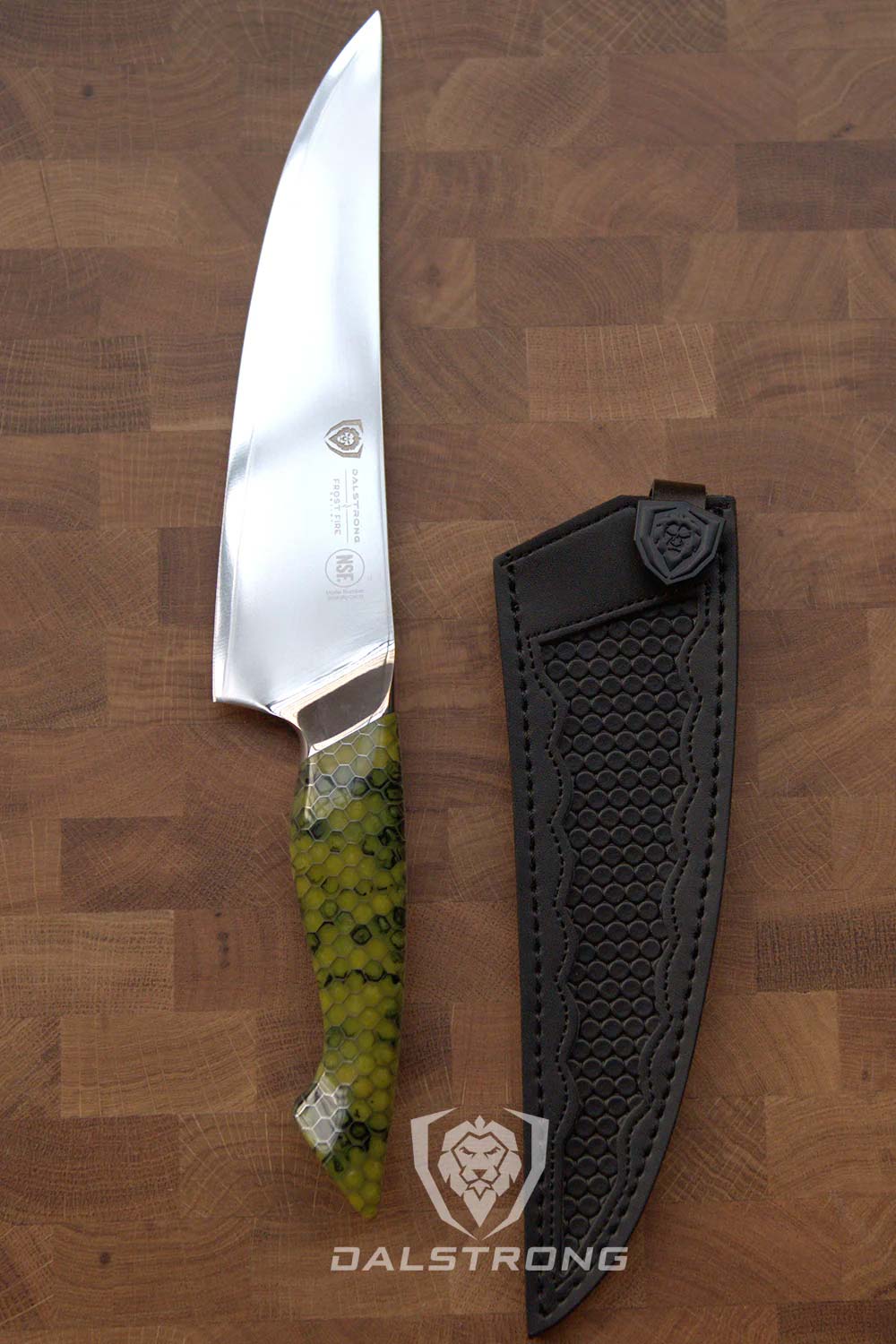 Premium 8-Inch Chef's Knife - Dragon Skin Handle, Glacial Lightning Edition - NSF Certified Professional Kitchen Knife for Cooking, Slicing & Chopping - Ideal for Home Chefs & Culinary Enthusiasts