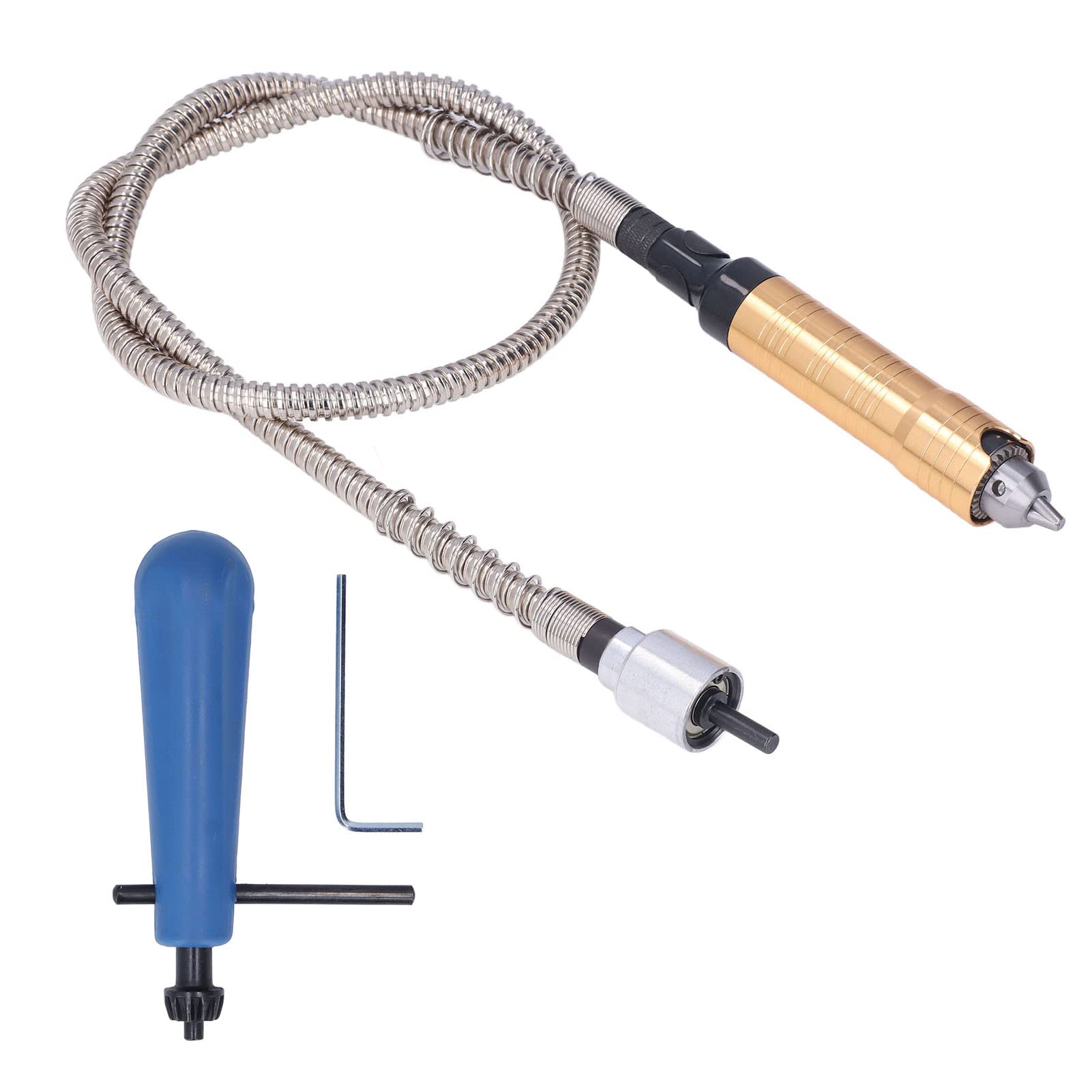 Flexible Shaft Attachment for Electric Drill & Grinder - Safe Low Vibration Chuck Extension for Polishing & Grinding | Perfect for Metalworking, Wood Carving & DIY Projects