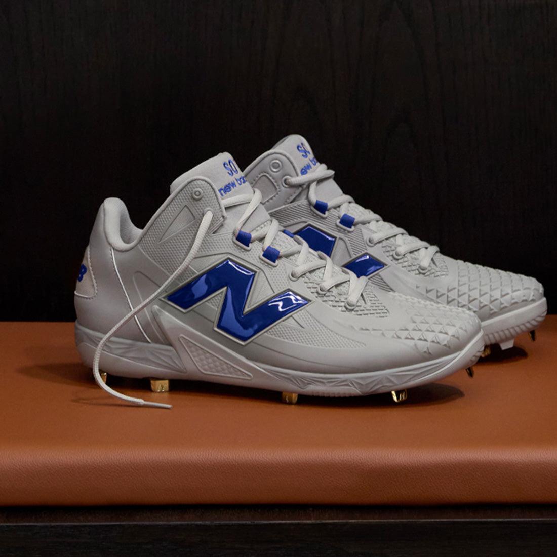 New Balance FuelCell Ohtani 1 Grey/Blue Metal Baseball Cleats - Lightweight Performance Shoes for Baseball Players - Perfect for Training & Games on Turf or Grass Fields