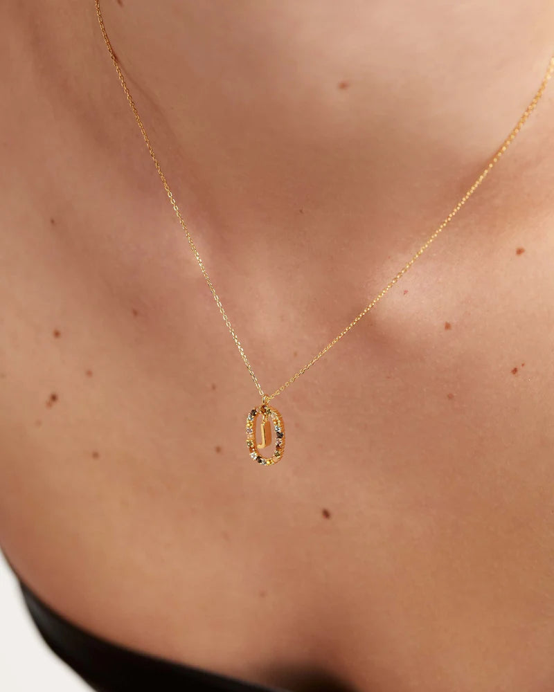 18K Yellow Gold Plated Letter J Initial Necklace - Elegant Personalized Jewelry for Women, Perfect for Gifts, Birthdays & Everyday Wear