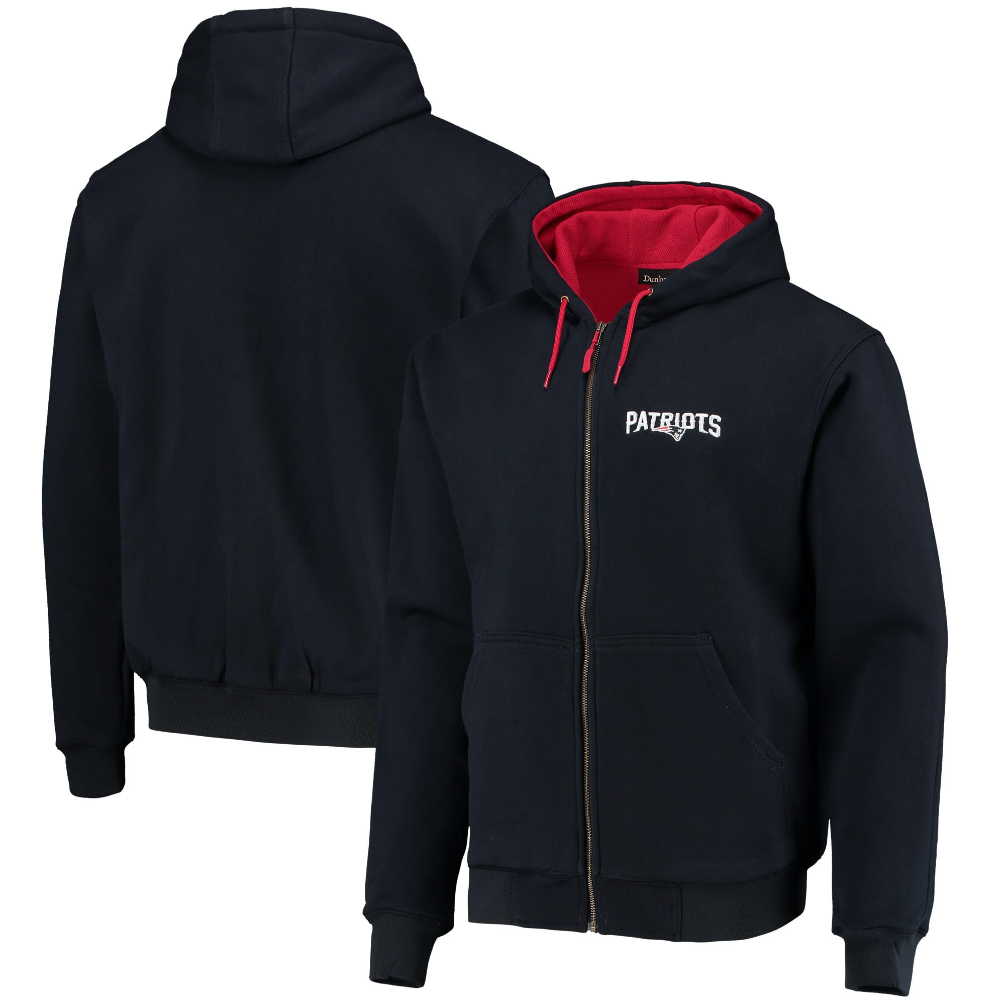 Dunbrooke NFL Craftsman Full Zip Thermal Hoodie for Men - Cozy Fleece Lined Jacket with Team Logo - Perfect for Game Day, Outdoor Activities & Casual Wear