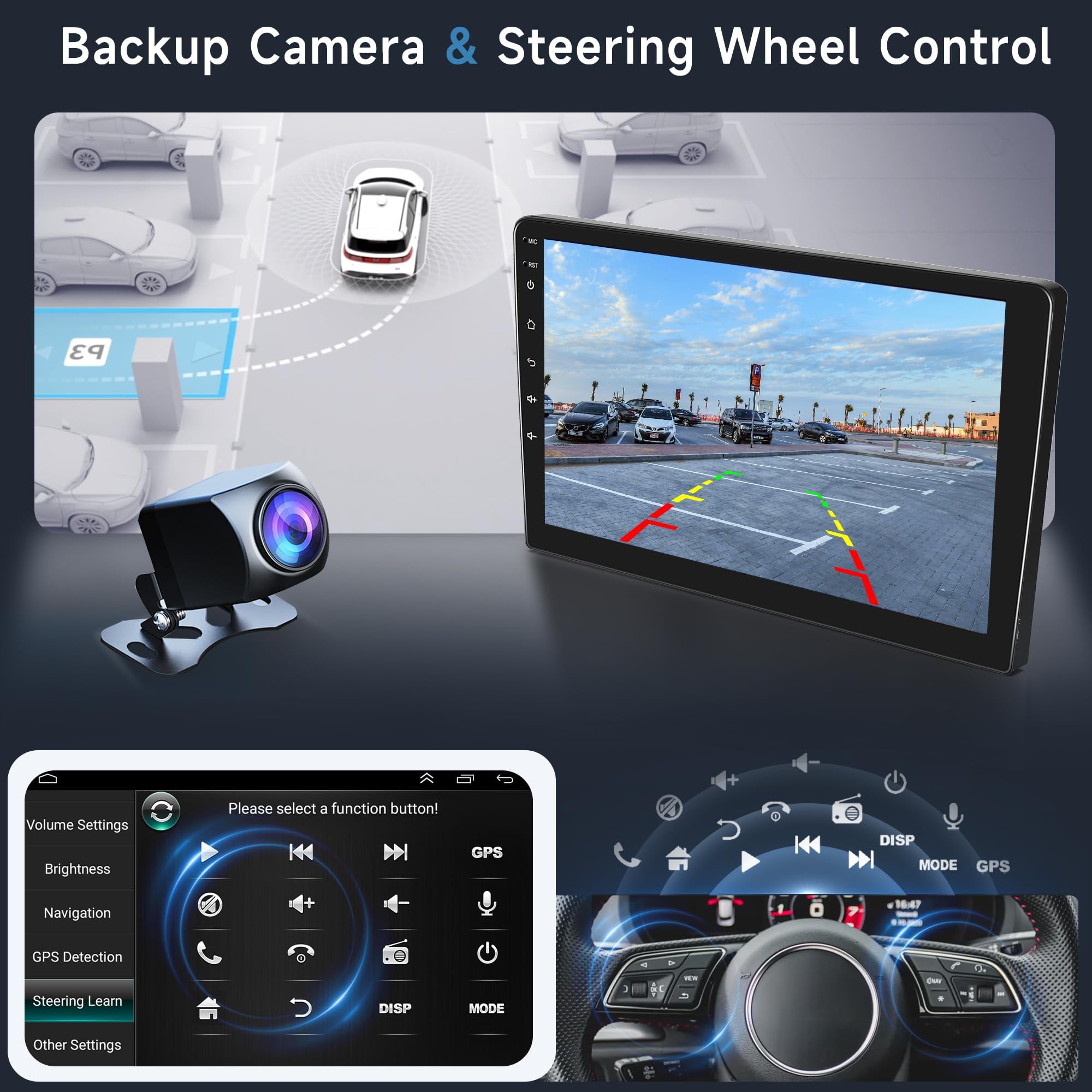 Rimoody 9 Inch Android Car Stereo for Suzuki SX4 2006-2013 - Apple CarPlay & Android Auto, GPS Navigation, Bluetooth, WiFi, FM RDS, HiFi Sound, Steering Wheel Control & Backup Camera - Perfect for Commuting, Road Trips & Hands-Free Driving