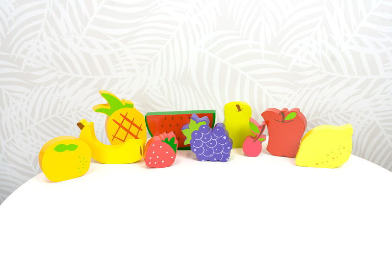 Chunky Wooden Puzzle - Fruit Salad Learning Toy for Toddlers | Montessori Educational Wooden Block Game for Kids | Perfect for Early Childhood Development & Playtime Fun