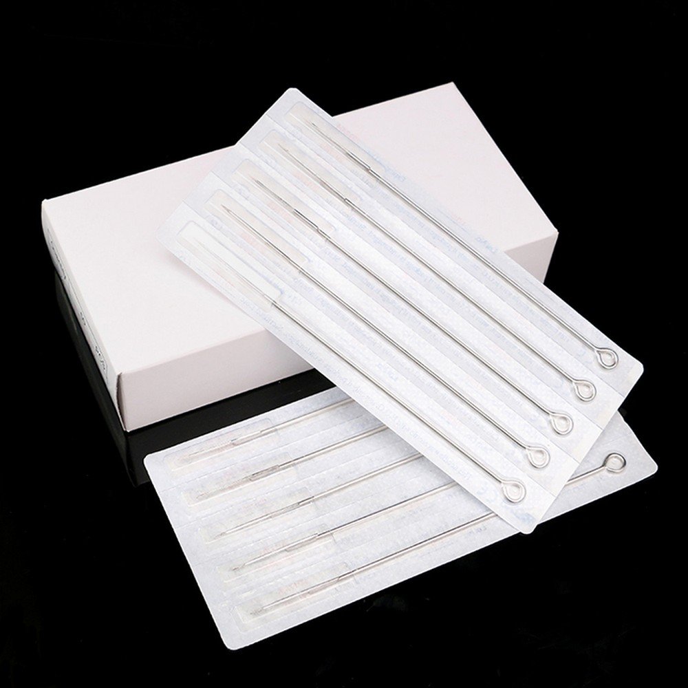 50PCS 14RS Disposable Sterilized Round Shading Tattoo Needles - Professional Tattoo Supplies for Smooth Shading & Blending - Perfect for Tattoo Artists & Beginners (Home & Studio Use)