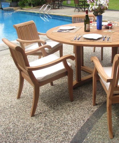 Premium 7-Piece Teak Wood Outdoor Dining Set - 60
