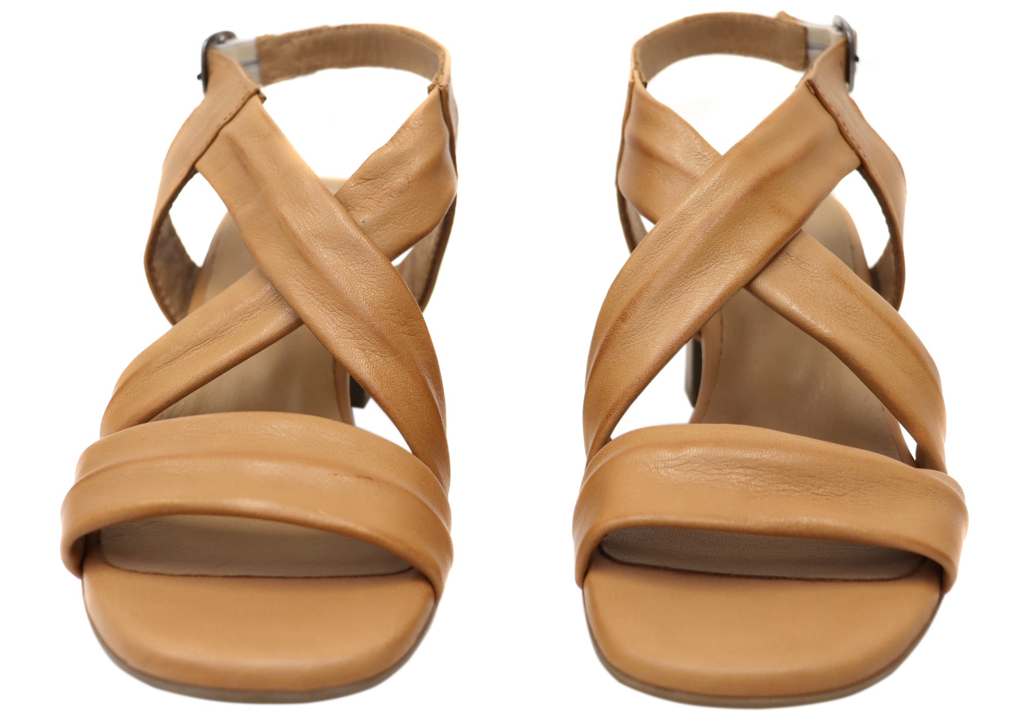 Orizonte Auckland Women's Comfortable European Leather Mid Heel Sandals - Perfect for Office, Wedding & Summer Outfits