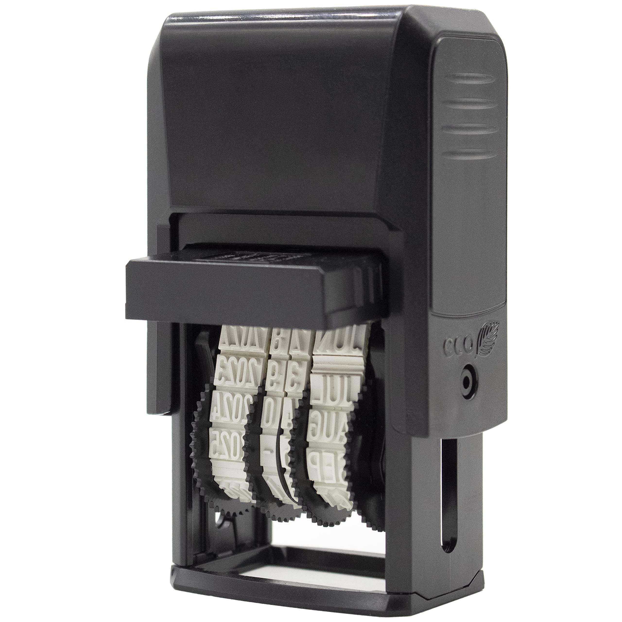 ZIGEL D50 Self-Inking Date Stamp with Adjustable Date - Blue Ink - Perfect for Office, Shipping, and Document Organization
