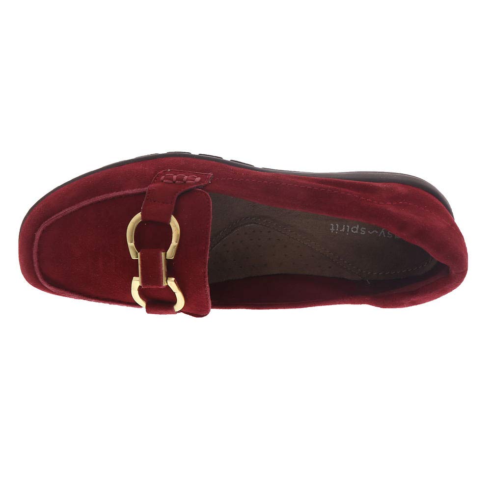 Easy Spirit Women's Comfortable Slip-On Flats - Lightweight Walking Shoes for Work, Travel & Everyday Wear
