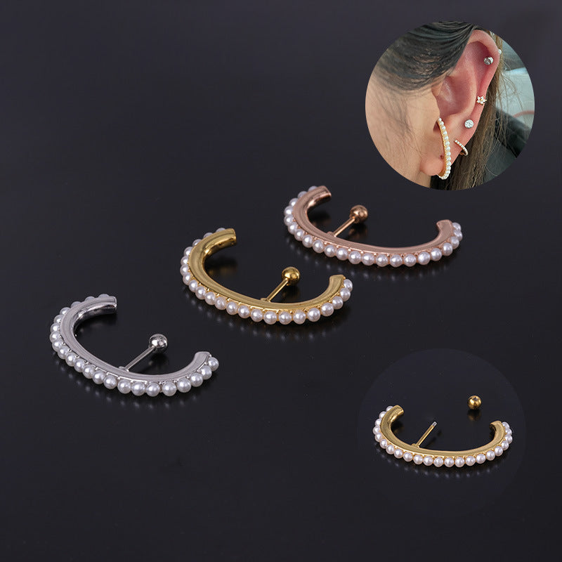 20G Cartilage Hoop Earrings with Pearl - Dainty Gold Hoop Earrings for Women - Perfect for Everyday Wear, Date Night & Special Occasions