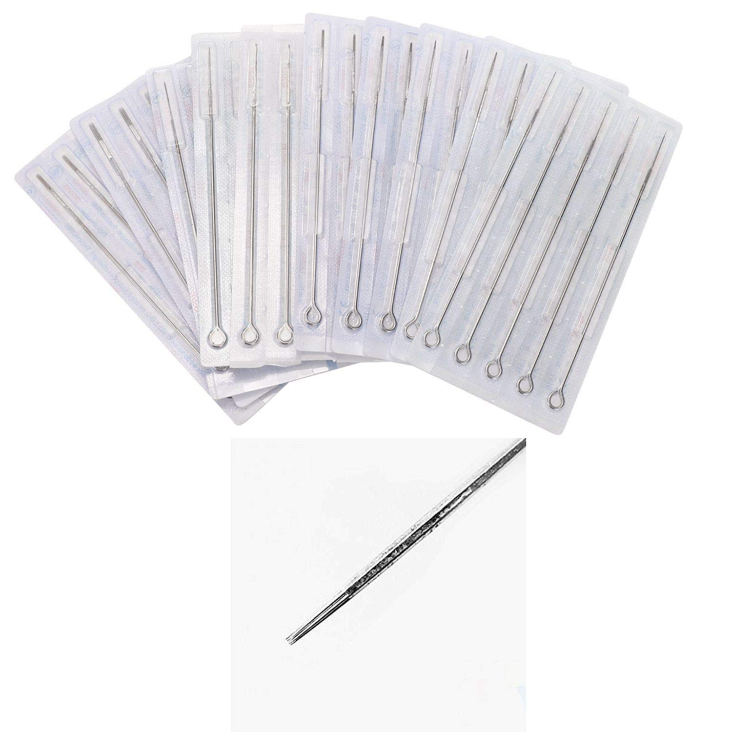 50pcs Disposable Tattoo Needles - Premium Bugpin 7RL Round Liner Needles for Professional Tattoo Artists | Ideal for Fine Line Work & Detailed Tattoo Designs