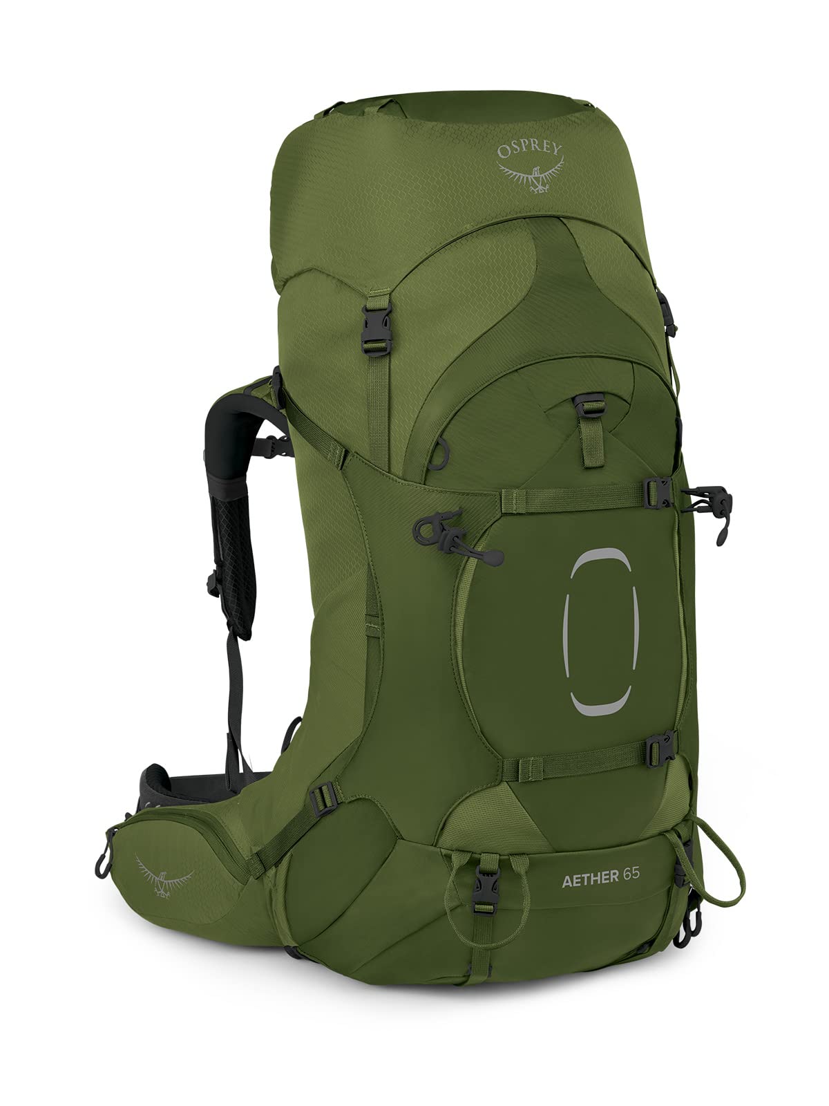 Osprey Aether 65L Men's Hiking Backpack - Lightweight Travel & Trekking Pack for Outdoor Adventures, Garlic Mustard Green, S/M Size with Extended Fit | Perfect for Camping, Backpacking & Multi-Day Trips