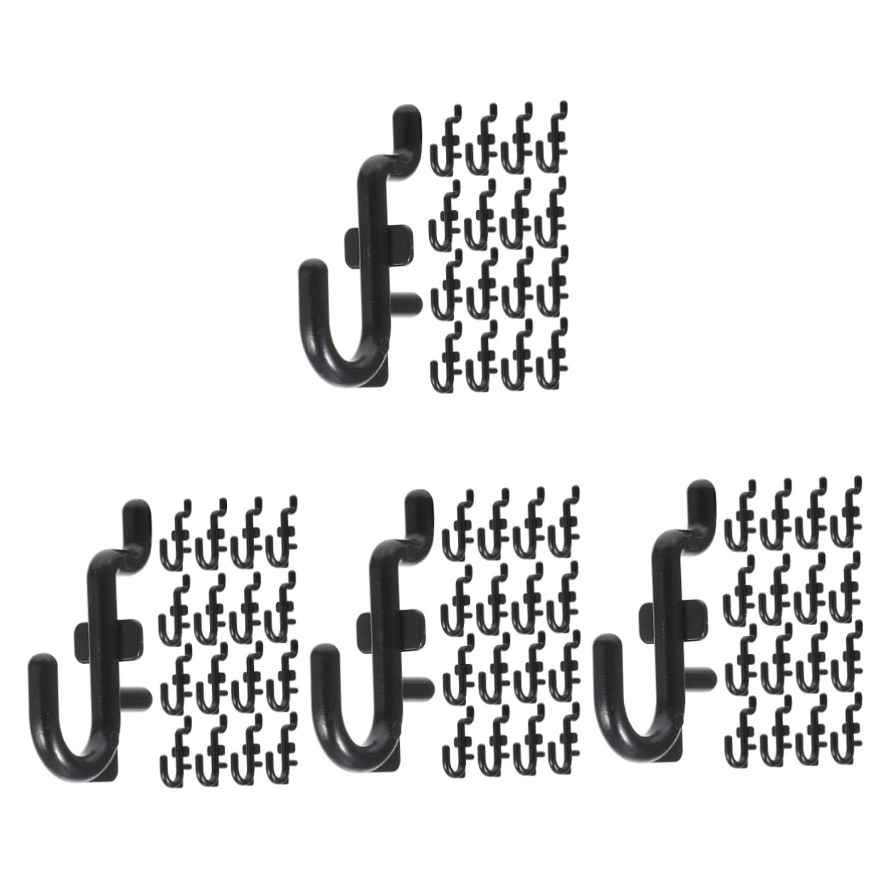 HOMSFOU 4 Sets Pegboard Hooks Kit - 30pcs x 4 Heavy Duty Utility Hooks for Hanging Tools, Space Saving Garage & Workshop Organization - Easy to Install for Tool Storage, DIY Projects & Home Improvement